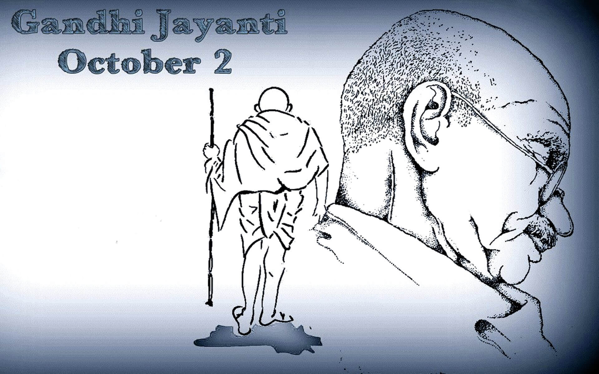Mahatma Gandhi Jayanti October 2 Latest Hd Wallpaper - 2 October Mahatma Gandhi , HD Wallpaper & Backgrounds
