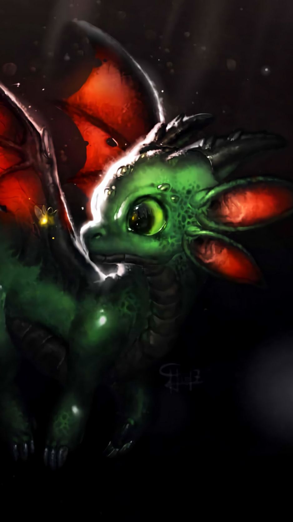 Wallpaper Dragon, Creature, Cute, Art, Fiction - Cute Dragon Iphone , HD Wallpaper & Backgrounds