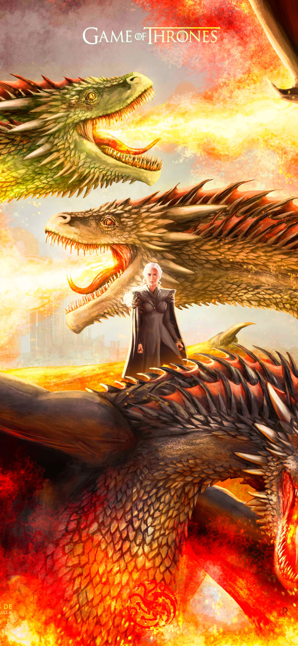 Mother Of Dragons Art Hd Wallpaper Backgrounds Download