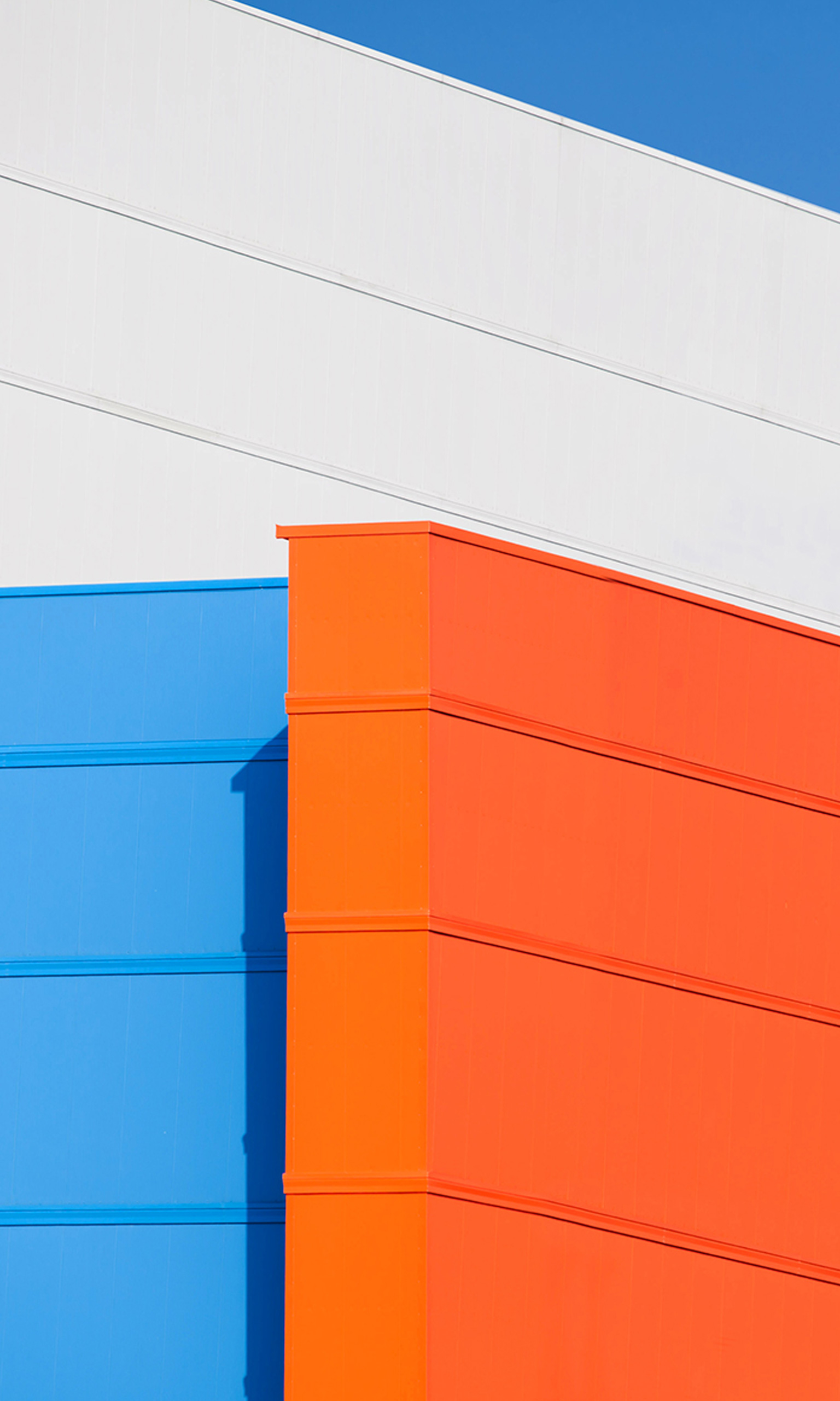 Geometric Blue And Orange , HD Wallpaper & Backgrounds