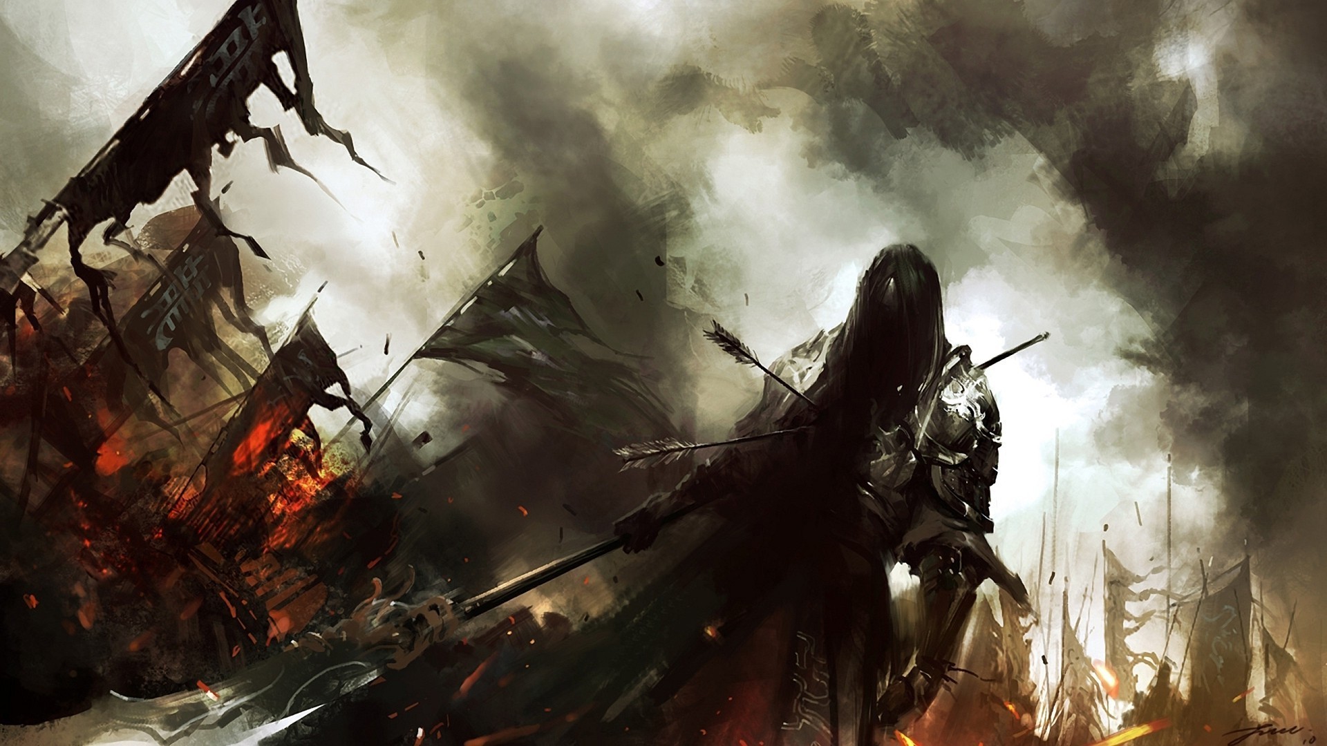 Guild Wars 2 Wallpaper Hd - Epic Battle Art , HD Wallpaper & Backgrounds