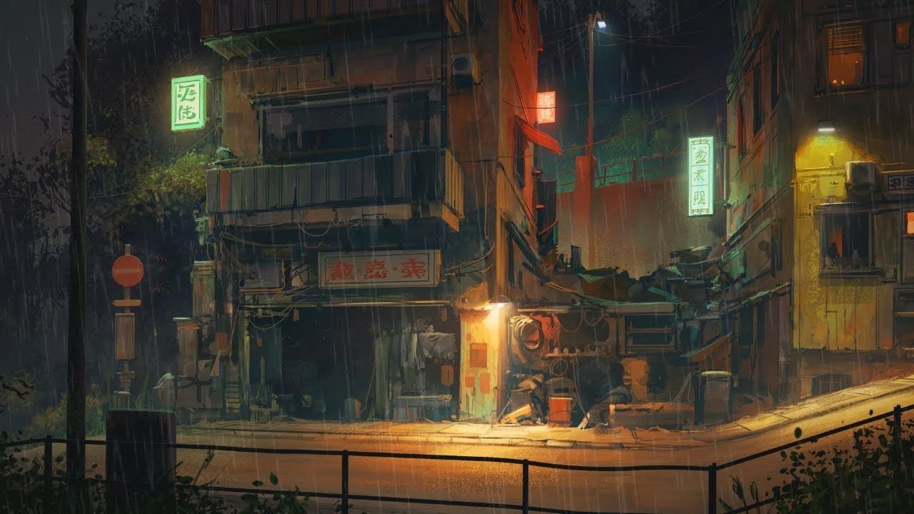 Raining In Osaka Lofi , HD Wallpaper & Backgrounds