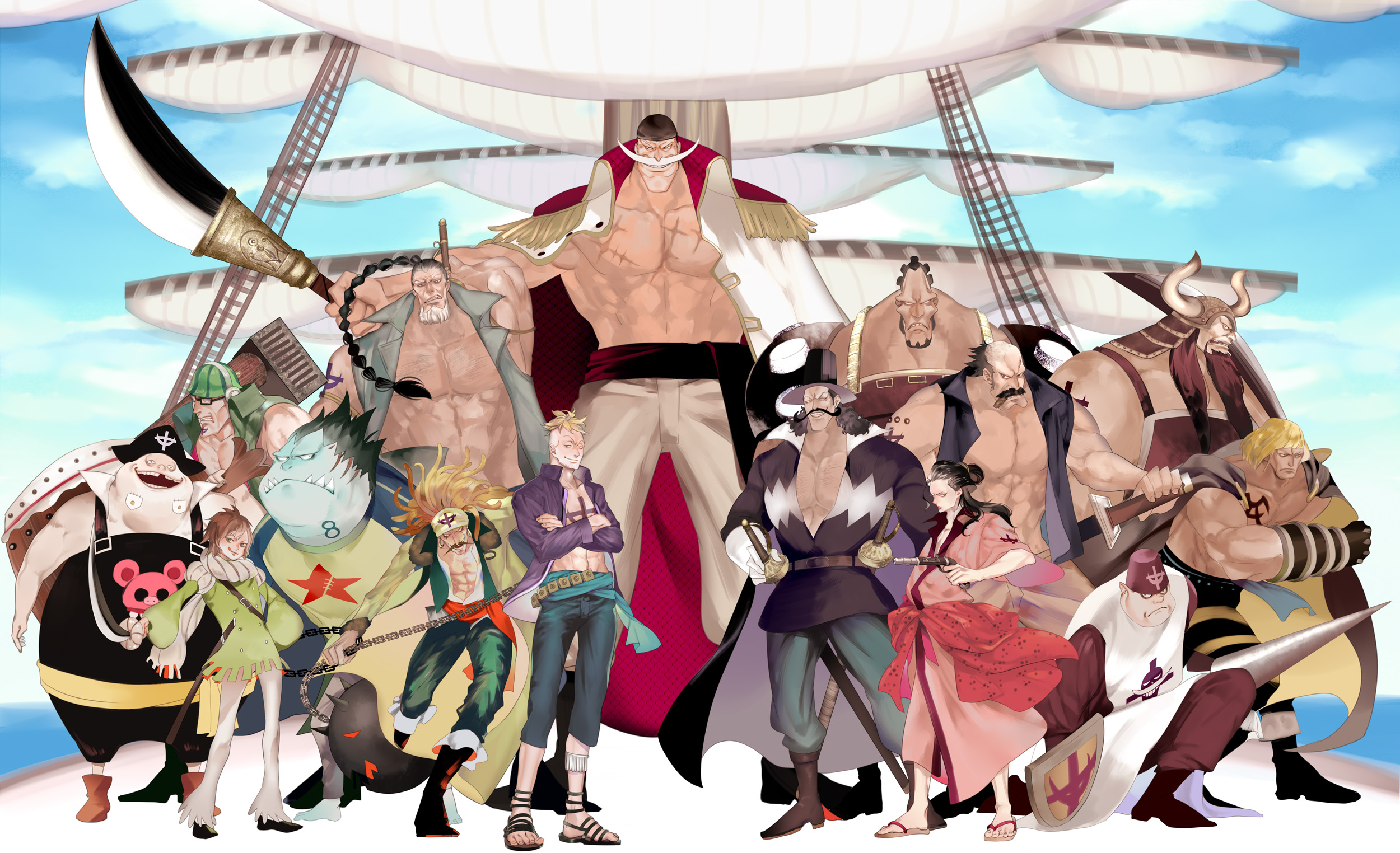 Whitebeard Wallpaper - Whitebeard Wallpaper - Whitebeard Pirates Izo One Piece , HD Wallpaper & Backgrounds