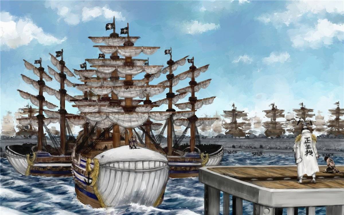 One Piece Whitebeard Pirates Ship , HD Wallpaper & Backgrounds
