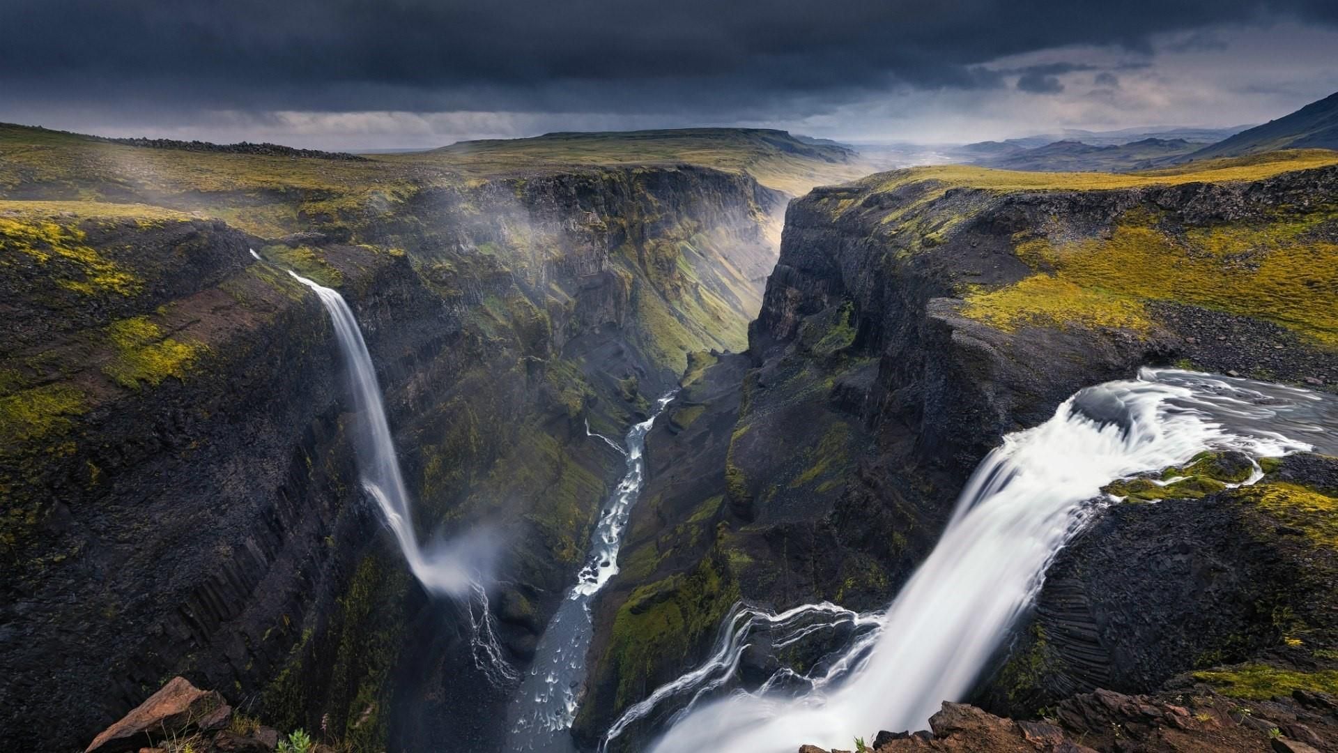 Iceland Haifoss , HD Wallpaper & Backgrounds
