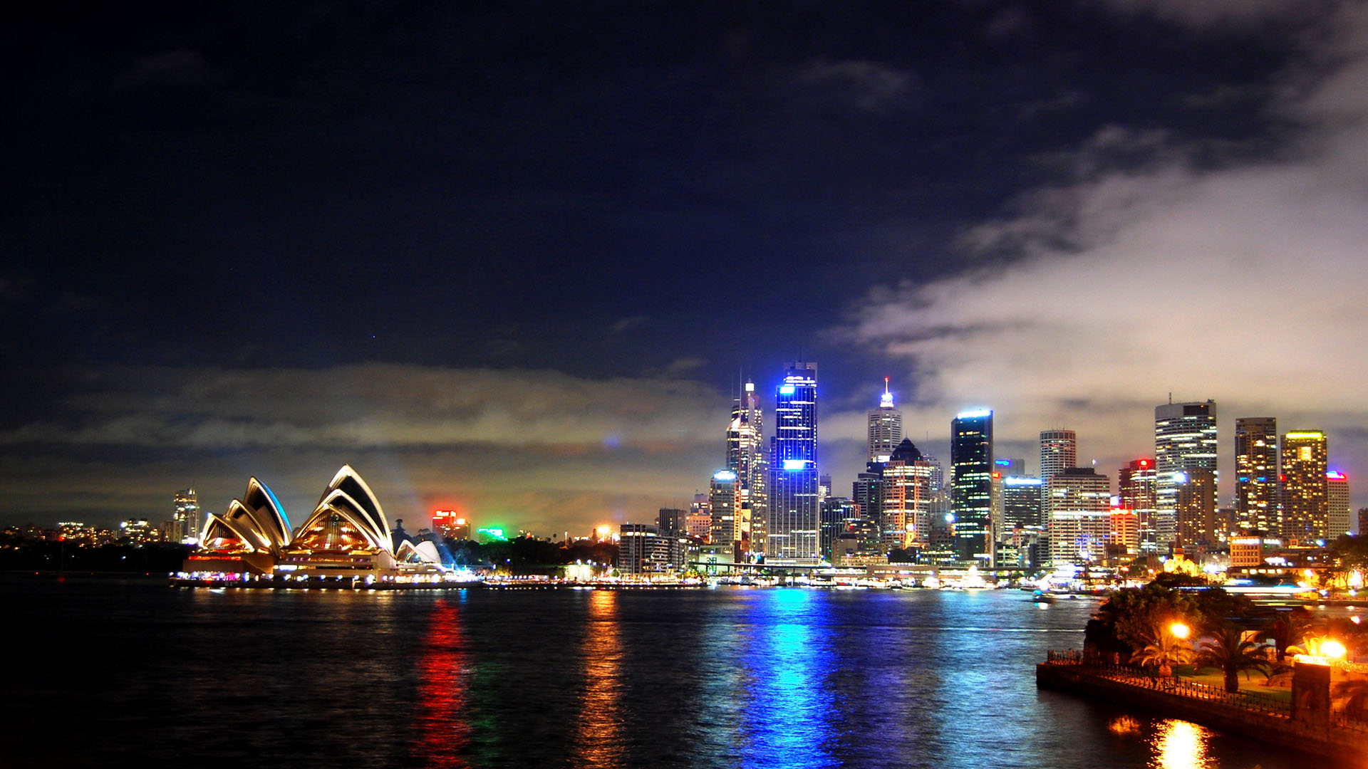 Sydney Harbour Night Wallpaper Hd - Sydney Opera House , HD Wallpaper & Backgrounds