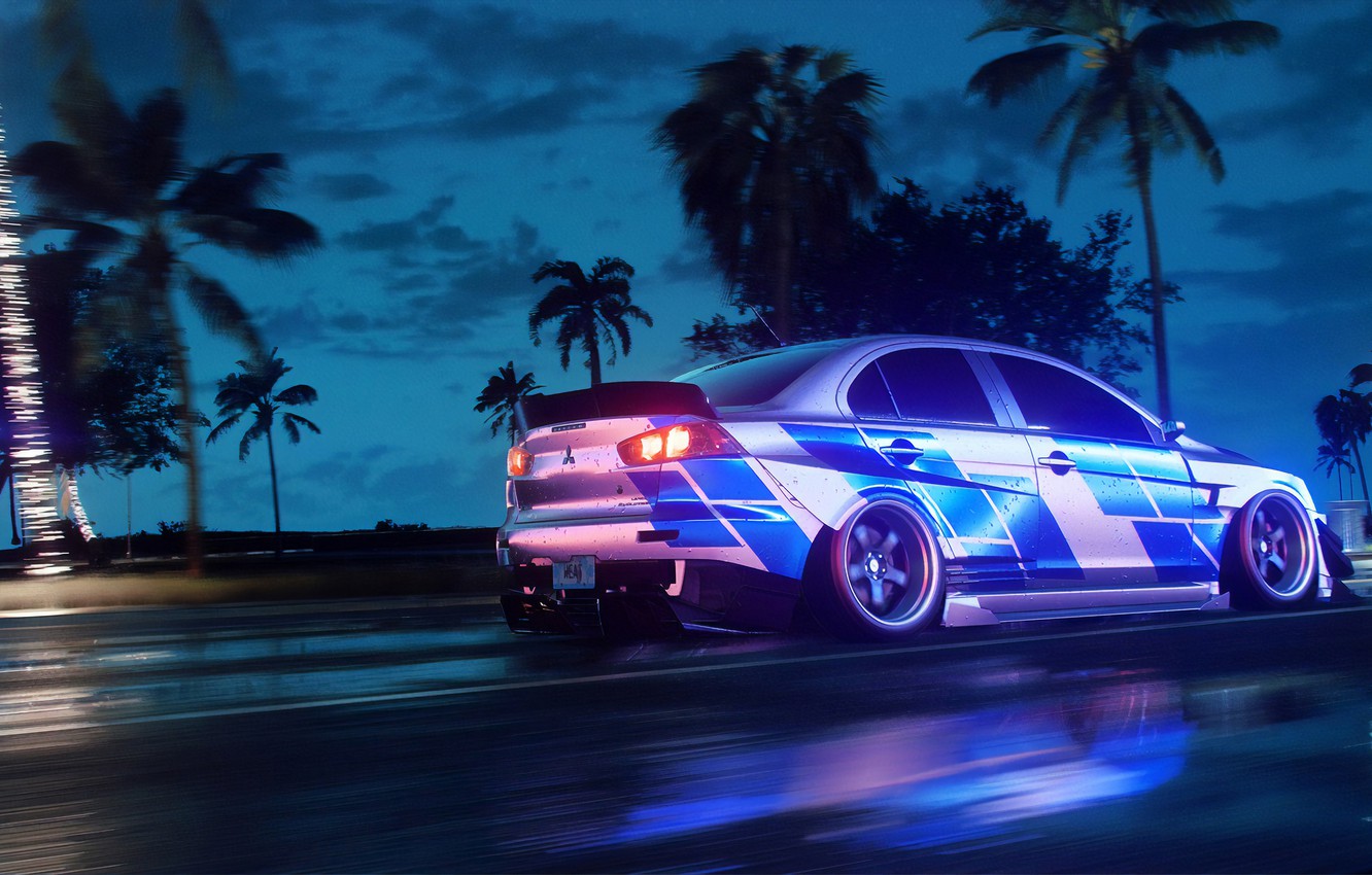 Photo Wallpaper Mitsubishi, Lancer, Nfs, Electronic - Need For Speed Heat , HD Wallpaper & Backgrounds