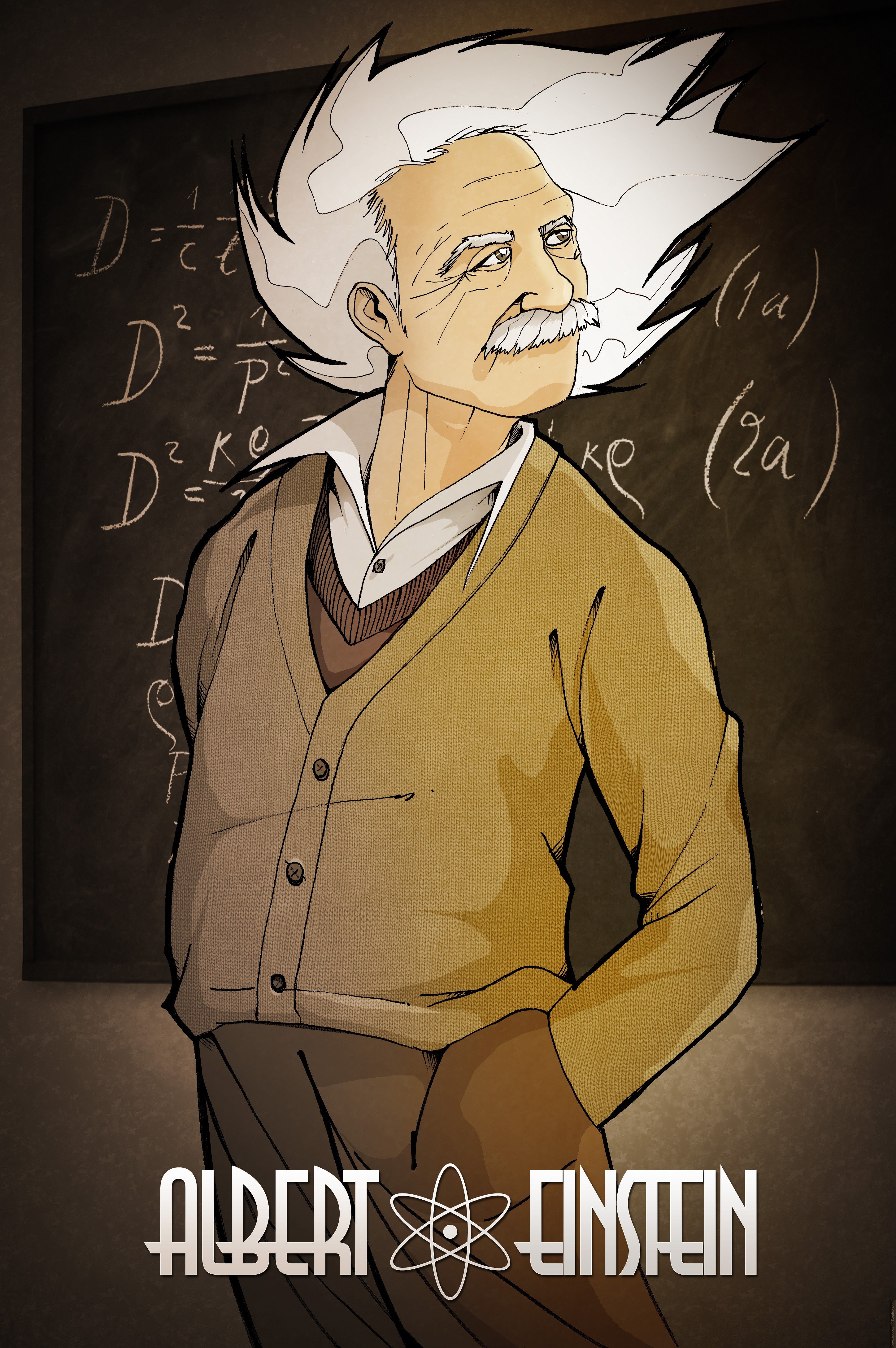 Albert Einstein Wallpaper - Albert Einstein Anime , HD Wallpaper & Backgrounds