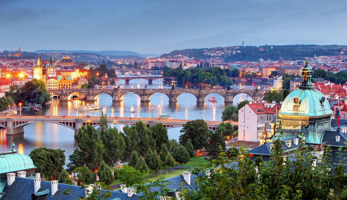 Prague Czech Republic Houses Rivers Bridges Cities - Prague Czech Republic Beautiful , HD Wallpaper & Backgrounds
