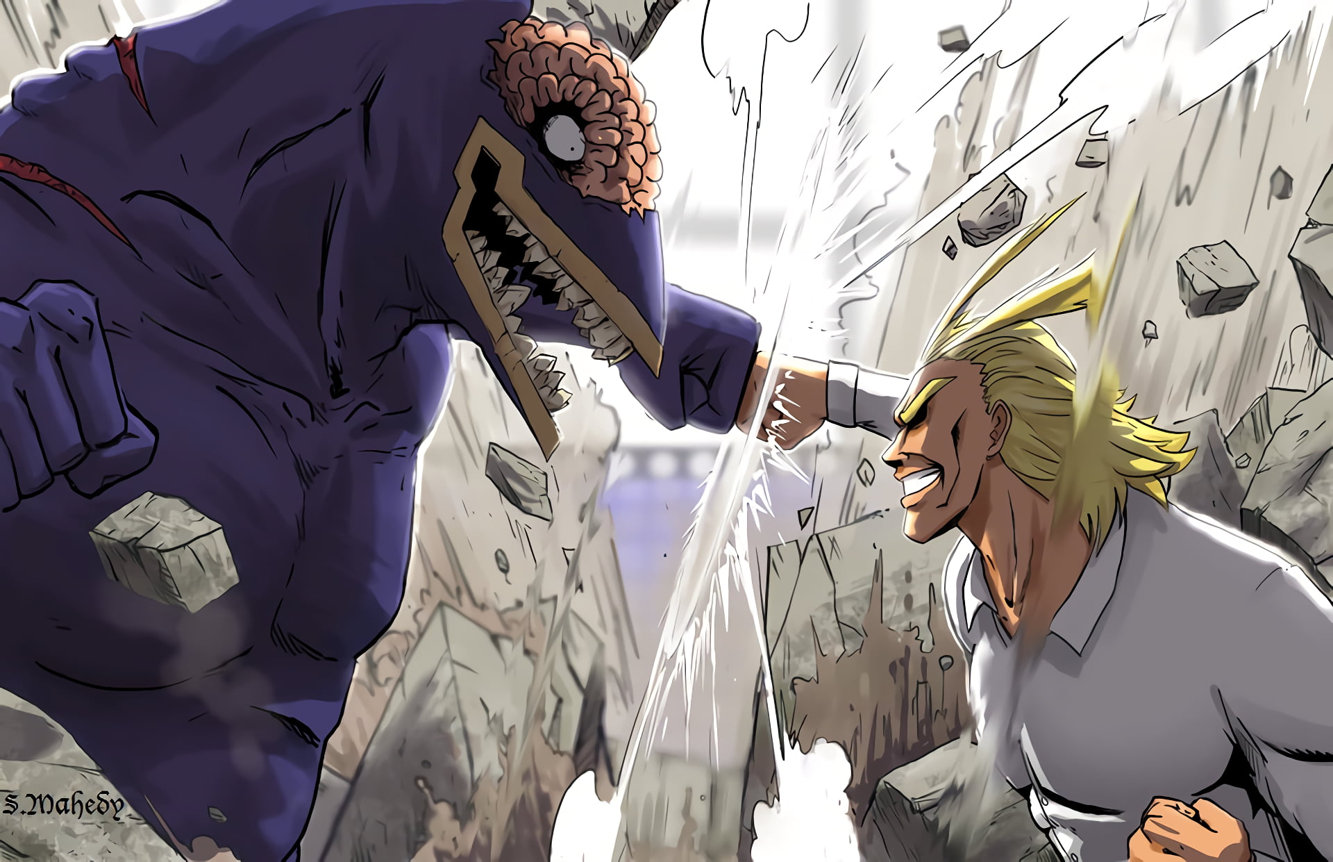 All Might Vs Nomu , HD Wallpaper & Backgrounds