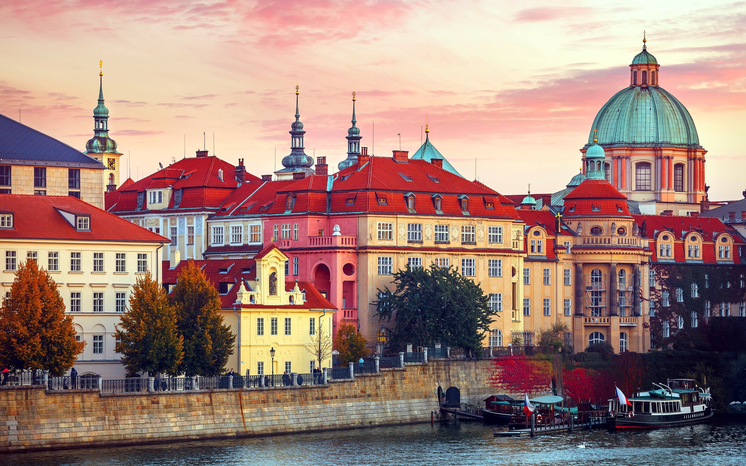Wallpaper Prague, Czech Republic, City, Houses, River, - Praha , HD Wallpaper & Backgrounds