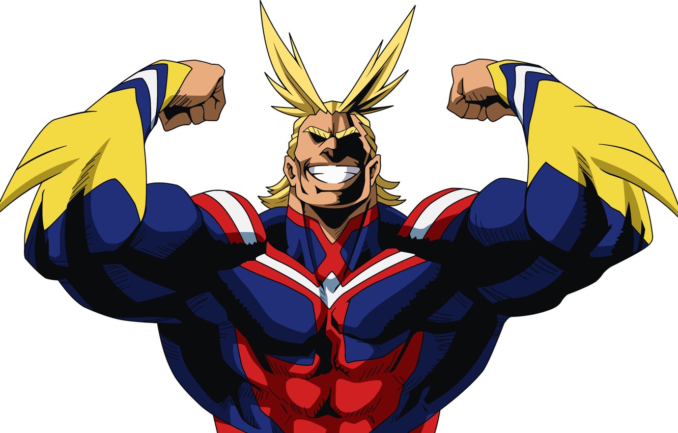 Photo Wallpaper Smile, Anime, Blonde, Hero, Pose, Manga, - All Might , HD Wallpaper & Backgrounds