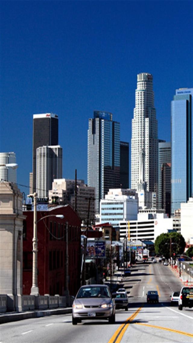 Downtown Los Angeles Iphone Wallpapers Iphone 5s4s3g - Iphone Downtown Los Angeles , HD Wallpaper & Backgrounds