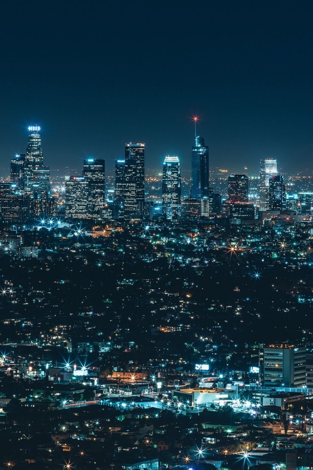 Cityscape, Night, Urban, Los Angeles, Skyscrapers, - Griffith Park , HD Wallpaper & Backgrounds