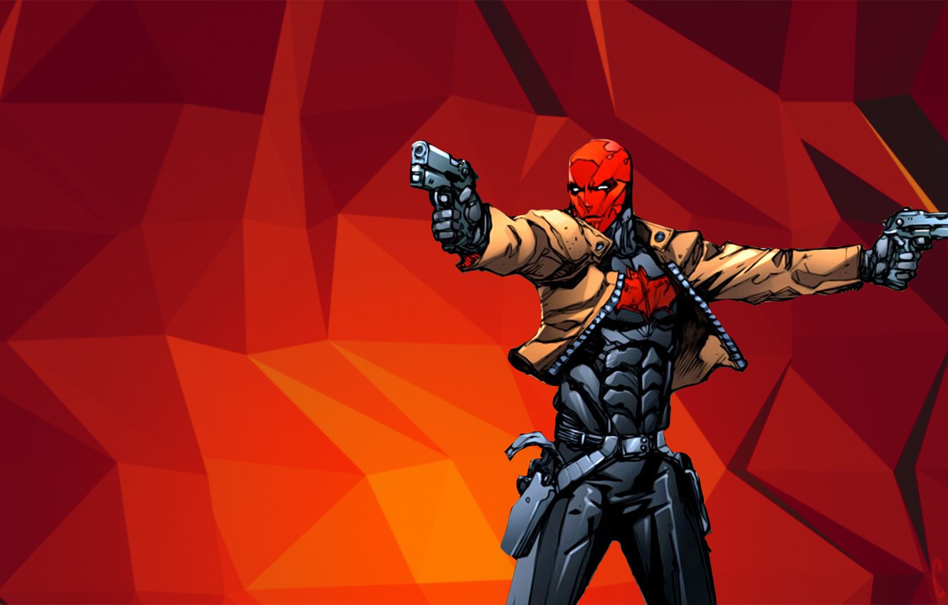 Photo Wallpaper Weapons, Guns, Jason Todd, Red Hood, - Injustice 2 Comics Red Hood , HD Wallpaper & Backgrounds