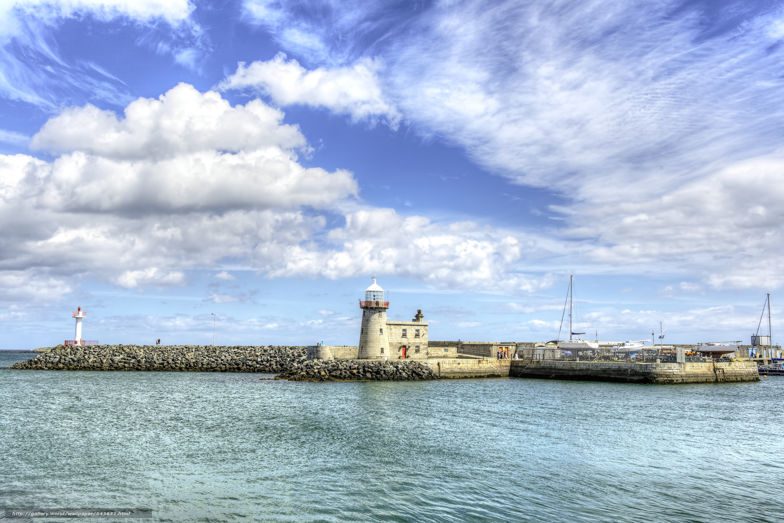 Download Wallpaper Howth Harbor, Dublin, Ireland, Lighthouse - Howth Lighthouse , HD Wallpaper & Backgrounds
