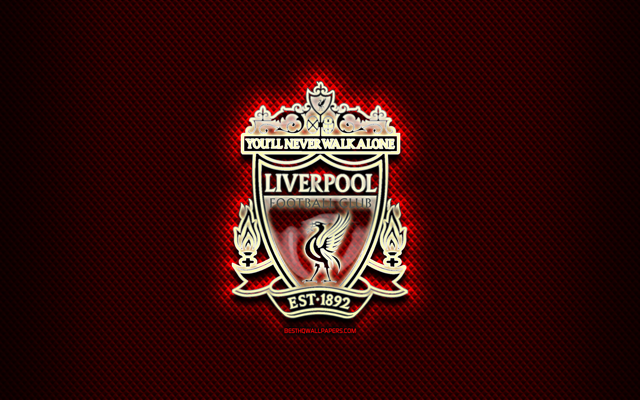 Liverpool Fc, Glass Logo, Red Rhombic Background, Lfc, - Liverpool Fc Logos Download , HD Wallpaper & Backgrounds