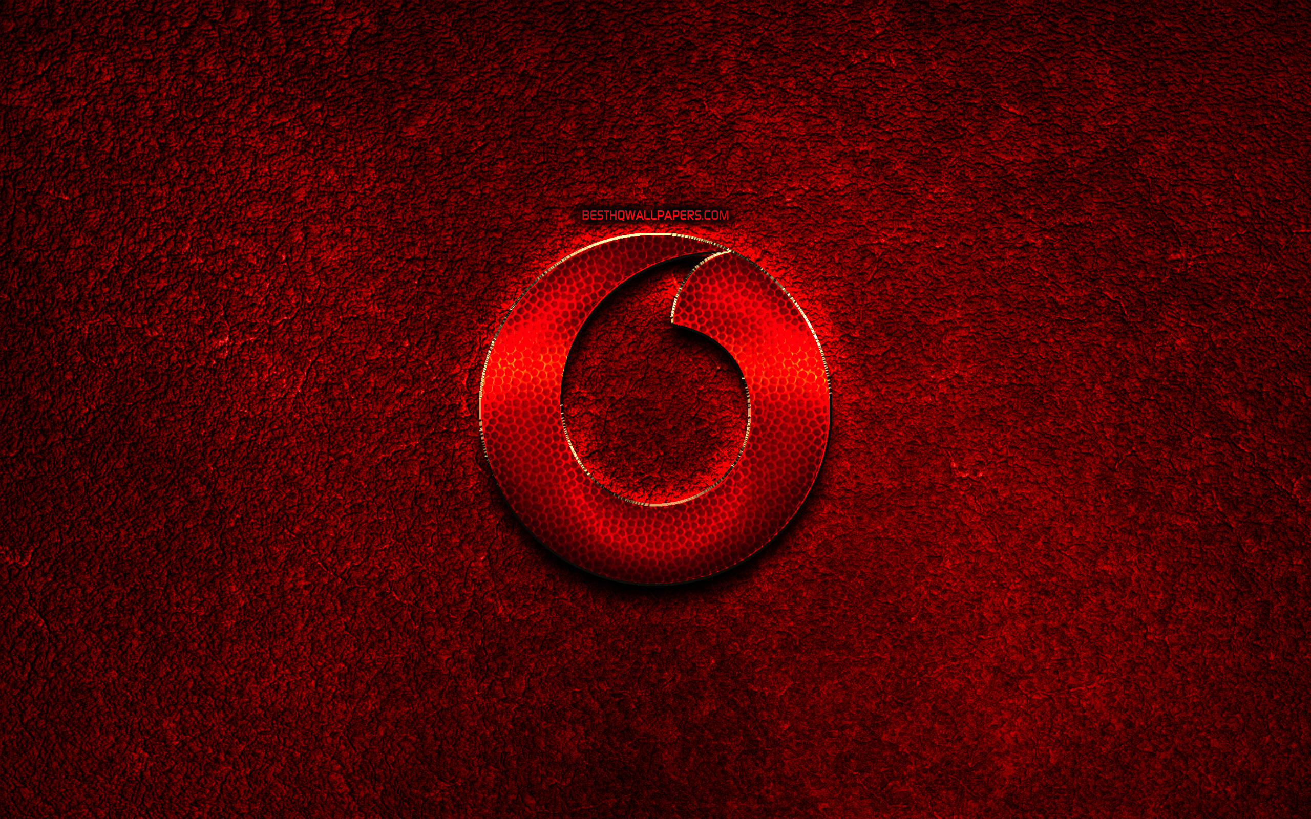 Vodafone Logo, Red Stone Background, Creative, Vodafone, - Vodafone Wallpaper Hd , HD Wallpaper & Backgrounds