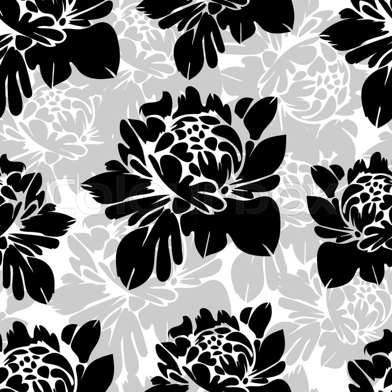 Black And White Background Design Flower , HD Wallpaper & Backgrounds