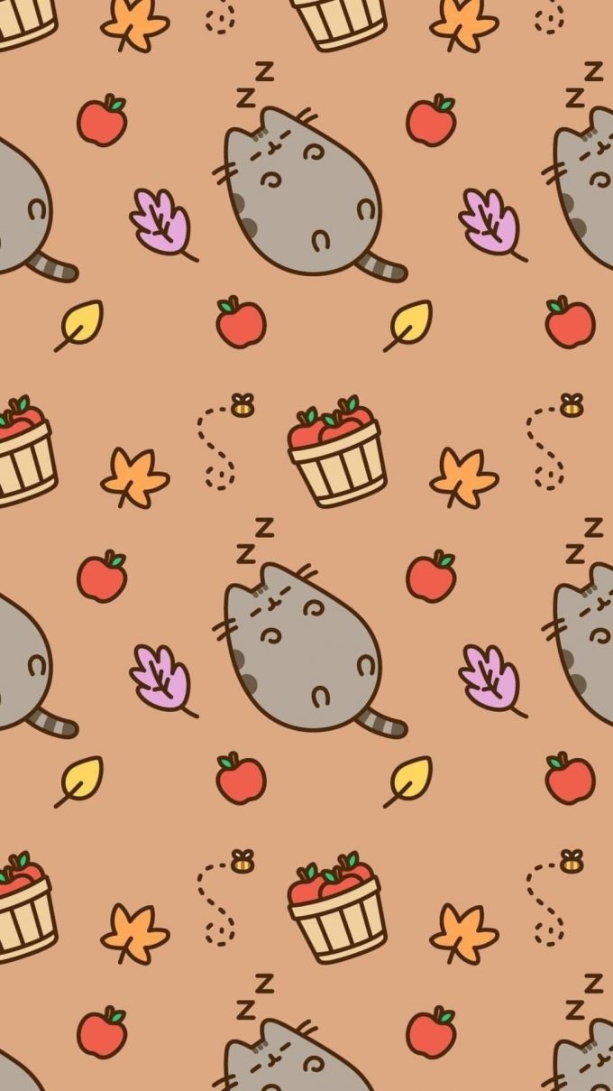 Kawaii Iphone Wallpaper 1080x1920px - Pusheen Thanksgiving , HD Wallpaper & Backgrounds