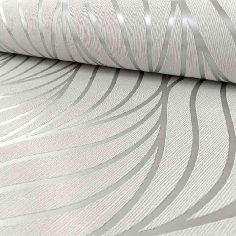 Holden Maddox Wave Silver Metallic Wallpaper - Silver And White Wallpaper Uk , HD Wallpaper & Backgrounds