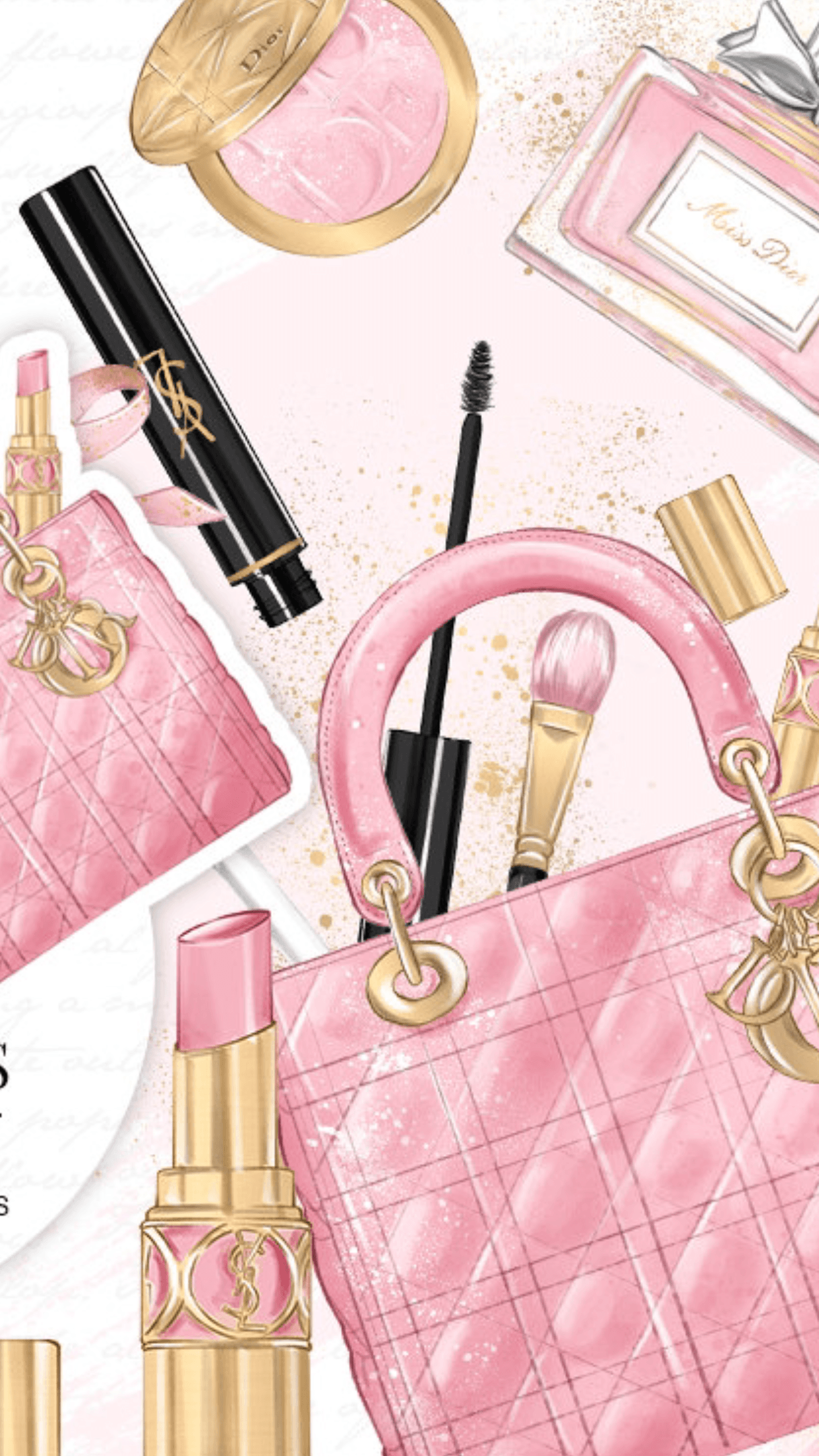 Rose Gold Makeup Girly - Makeup Wallpaper Iphone , HD Wallpaper & Backgrounds