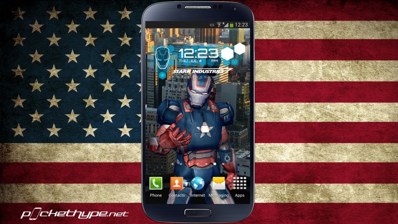 Iron Man 3 Live Wallpaper - United States Flag Grunge , HD Wallpaper & Backgrounds