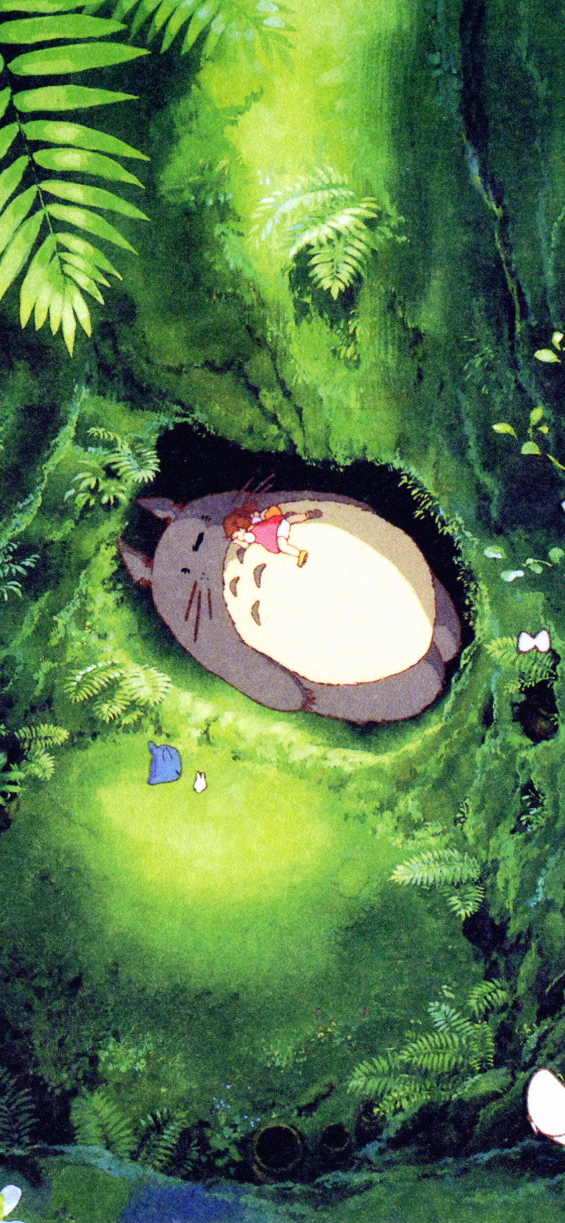 Com Apple Iphone Wallpaper Ap14 Japan Totoro Art Green - Totoro Wallpaper Iphone X , HD Wallpaper & Backgrounds