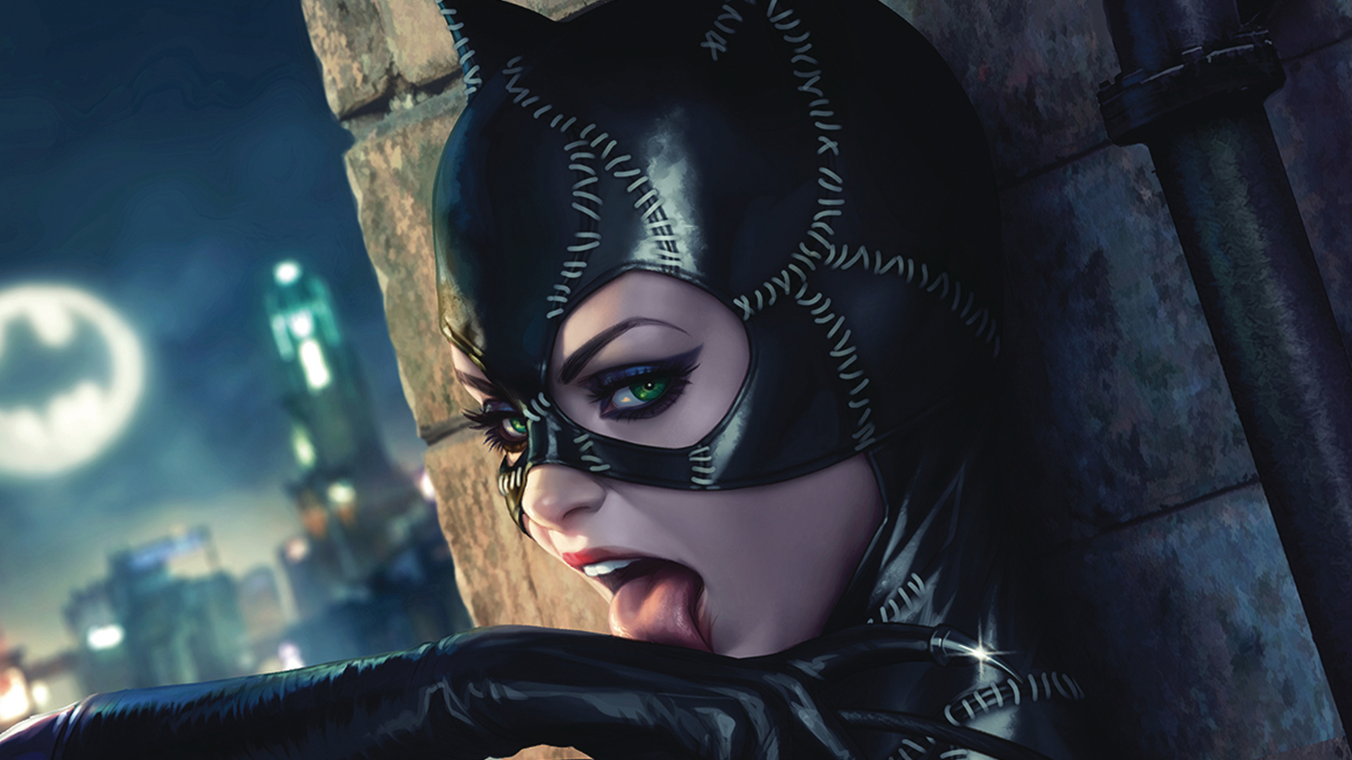 Comics Catwoman Hd Wallpaper Background Image - Artgerm Catwoman , HD Wallpaper & Backgrounds
