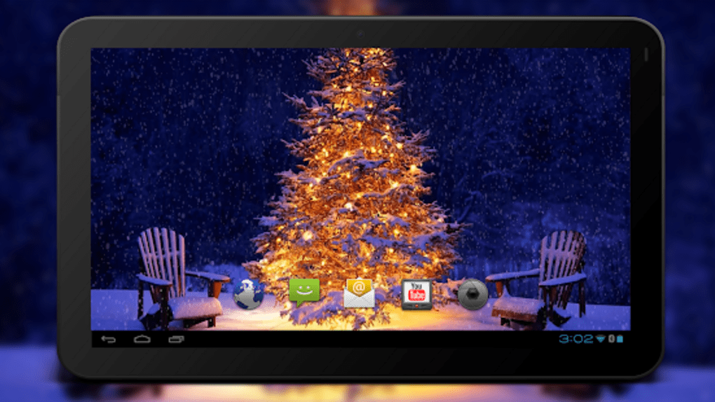 4k Christmas Tree Live Wallpaper - Outdoor Christmas Tree Hd , HD Wallpaper & Backgrounds