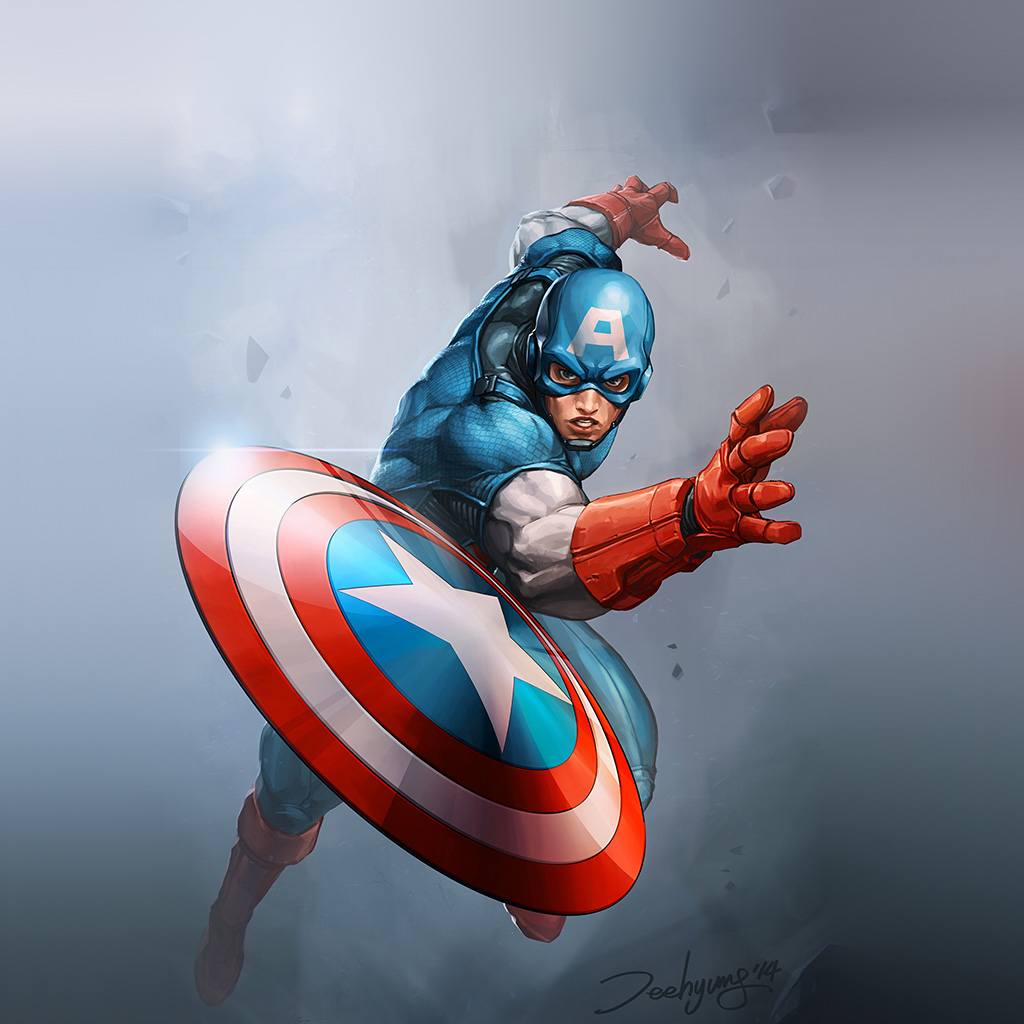 Wallpaper Superhero Keren - Captain America Wallpaper For Ipad , HD Wallpaper & Backgrounds
