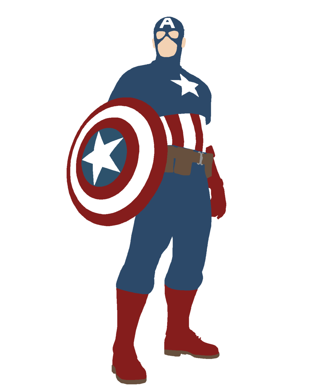 Captain America Iron Man Spider-man Superhero Silhouette - Silhouette Captain America Vector , HD Wallpaper & Backgrounds