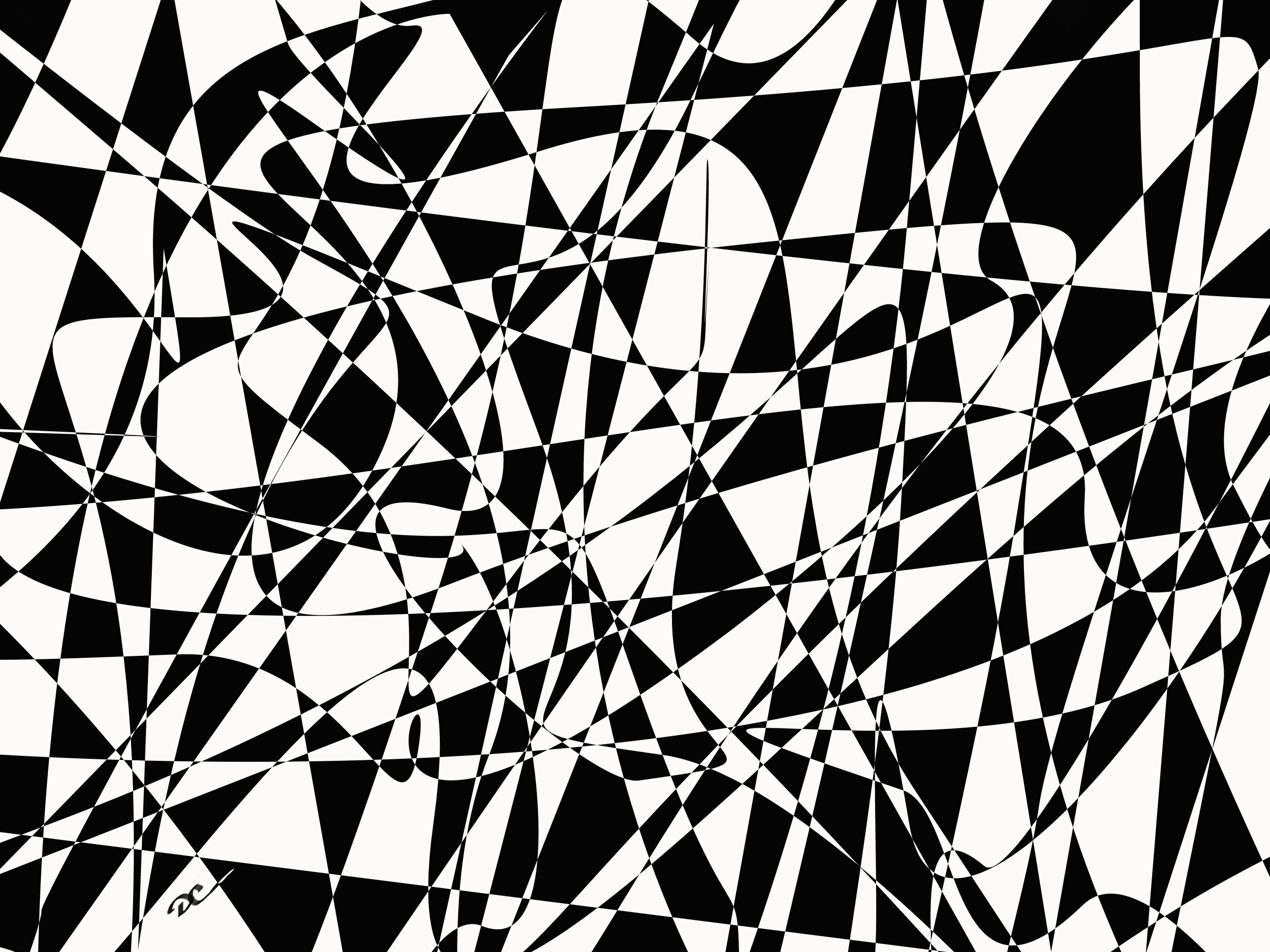 Units Of Wallpaper Geometric Black Geometric Wallpapers - Crazy Patterns Black And White , HD Wallpaper & Backgrounds
