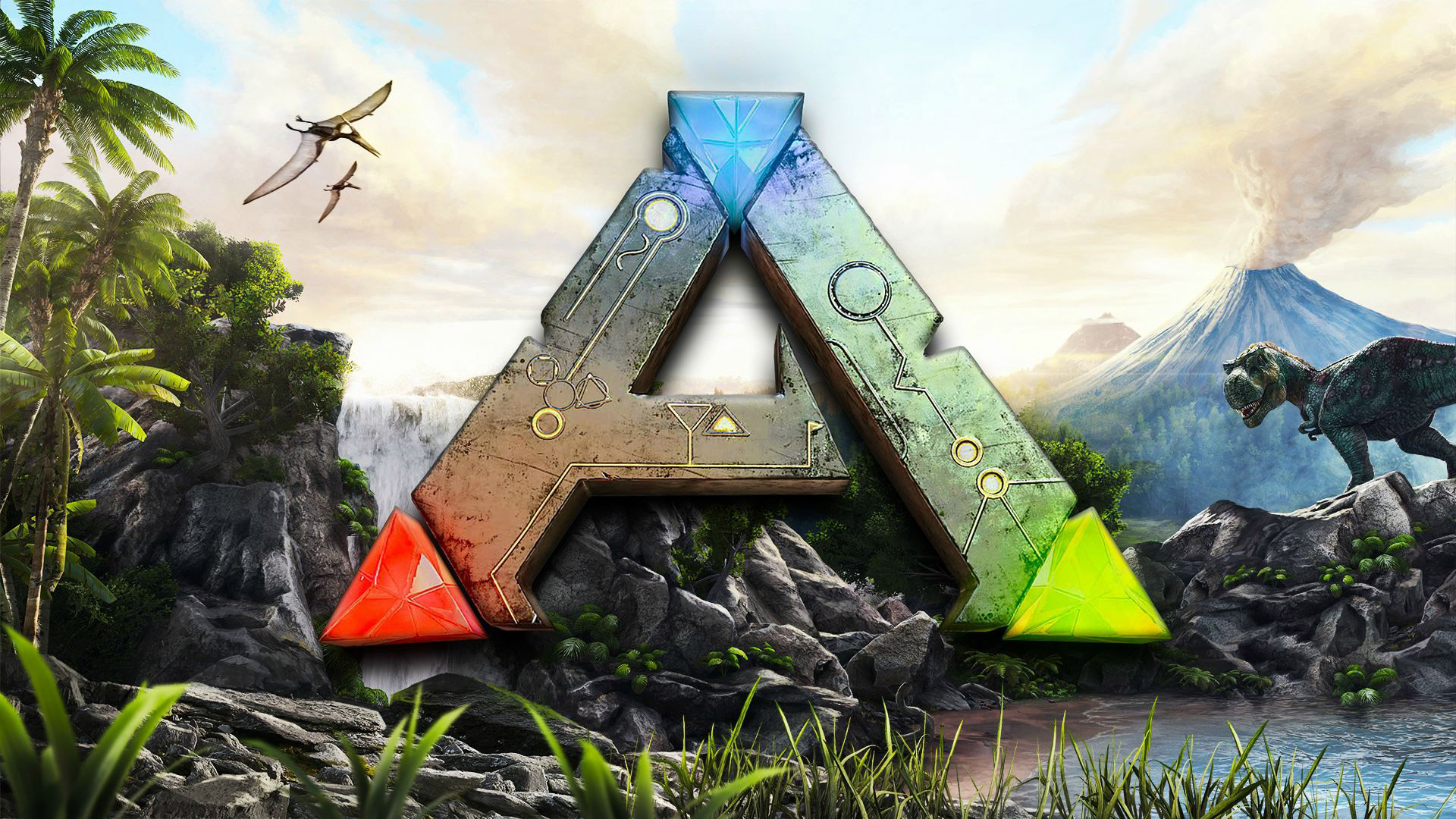 Ark Survival Evolved Wallpaper - Ark Survival Evolved Logo , HD Wallpaper & Backgrounds