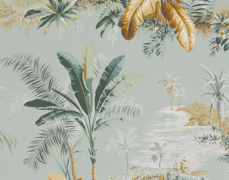 Pierre Frey Pierre Frey Tapet Alexandrie Begonia - Chinoiserie Palm Tree , HD Wallpaper & Backgrounds