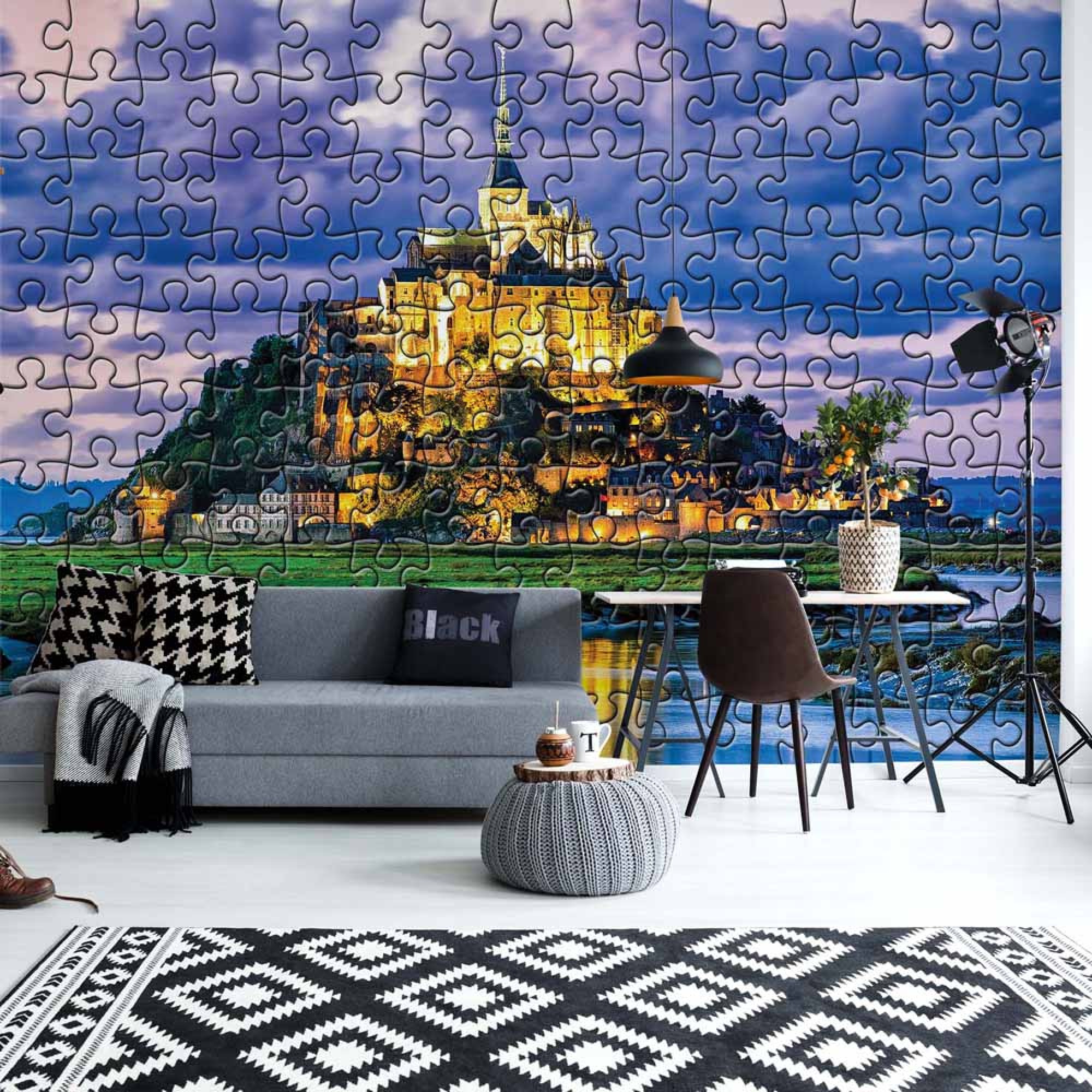 Jigsaw Puzzle Mont Saint Michel France - Banksy Fotobehang , HD Wallpaper & Backgrounds
