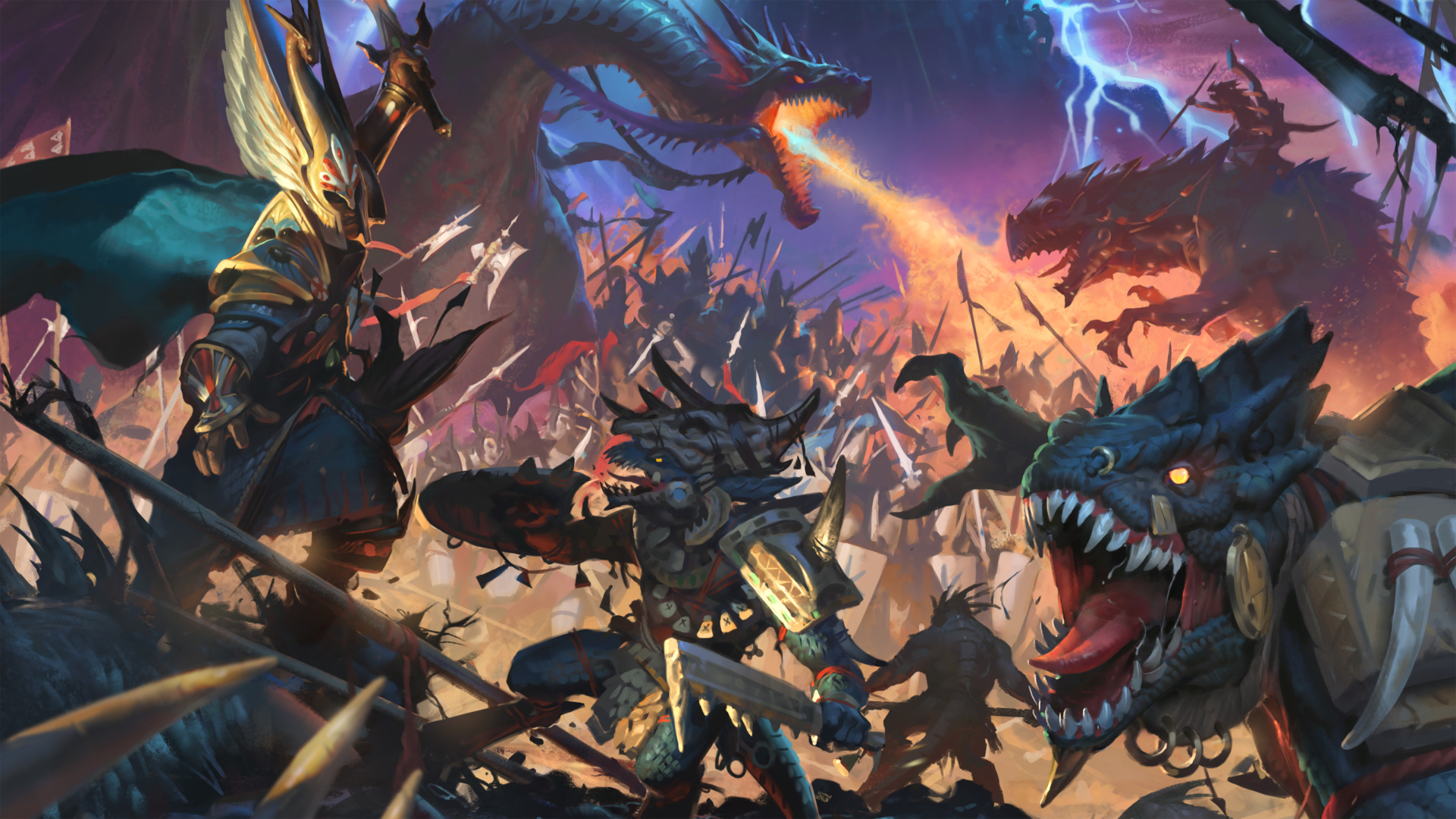 Desktop Background Total War Warhammer - Total War Warhammer 2 Lizardmen , HD Wallpaper & Backgrounds