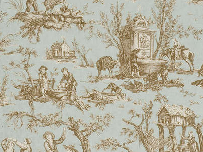 Pierre Frey Coutances - Toile De Jouy Fabric Pierre Frey , HD Wallpaper & Backgrounds