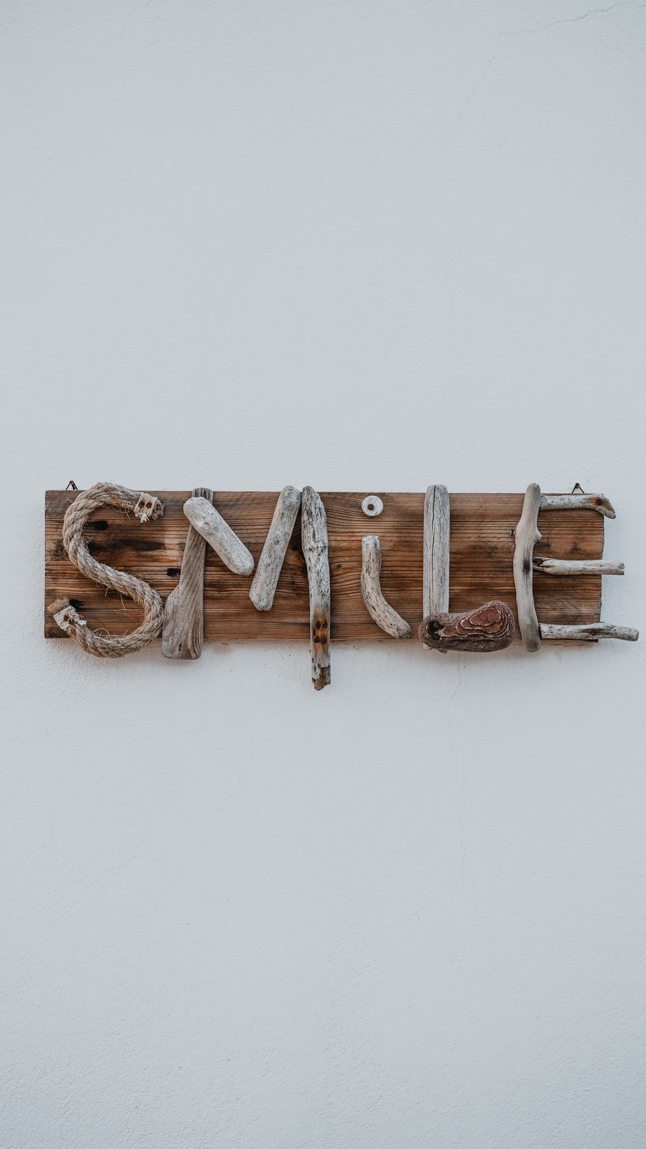 Wallpaper Smile, Inscription, Wooden, Creative - Plywood , HD Wallpaper & Backgrounds