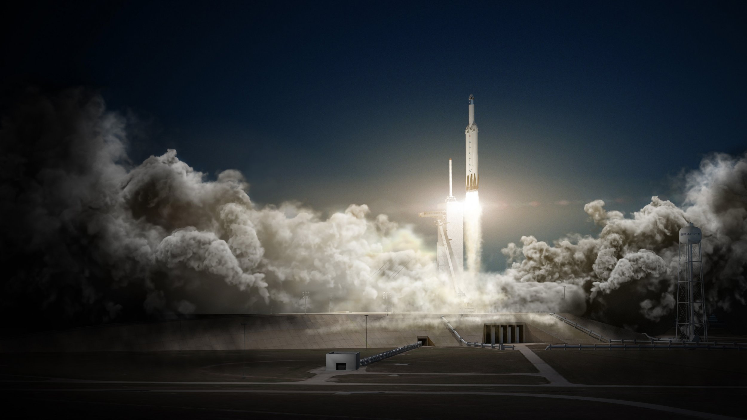 1 29 Falcon Heavy Falcon - Falcon Heavy , HD Wallpaper & Backgrounds