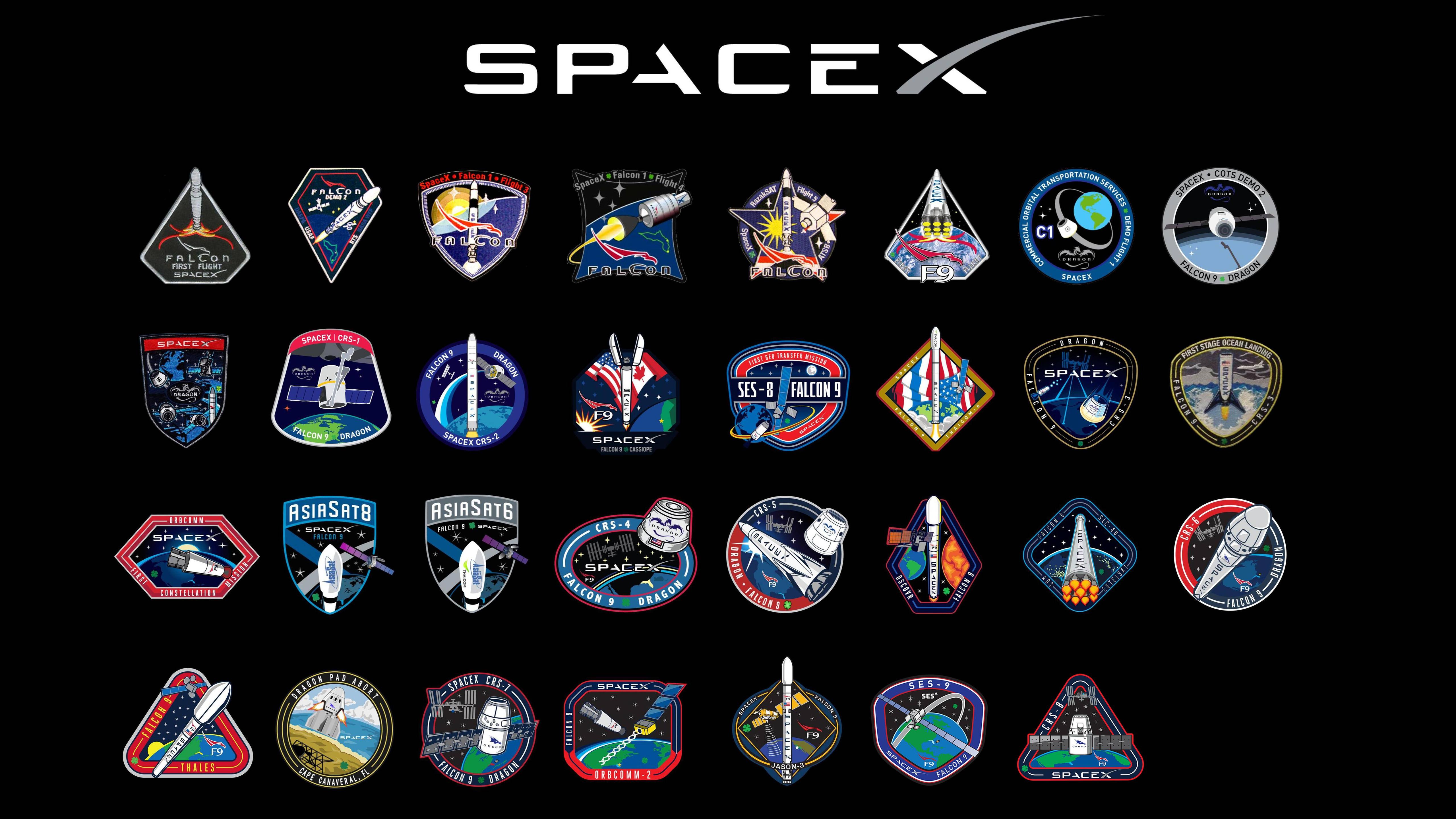 Space X Mission Patches , HD Wallpaper & Backgrounds