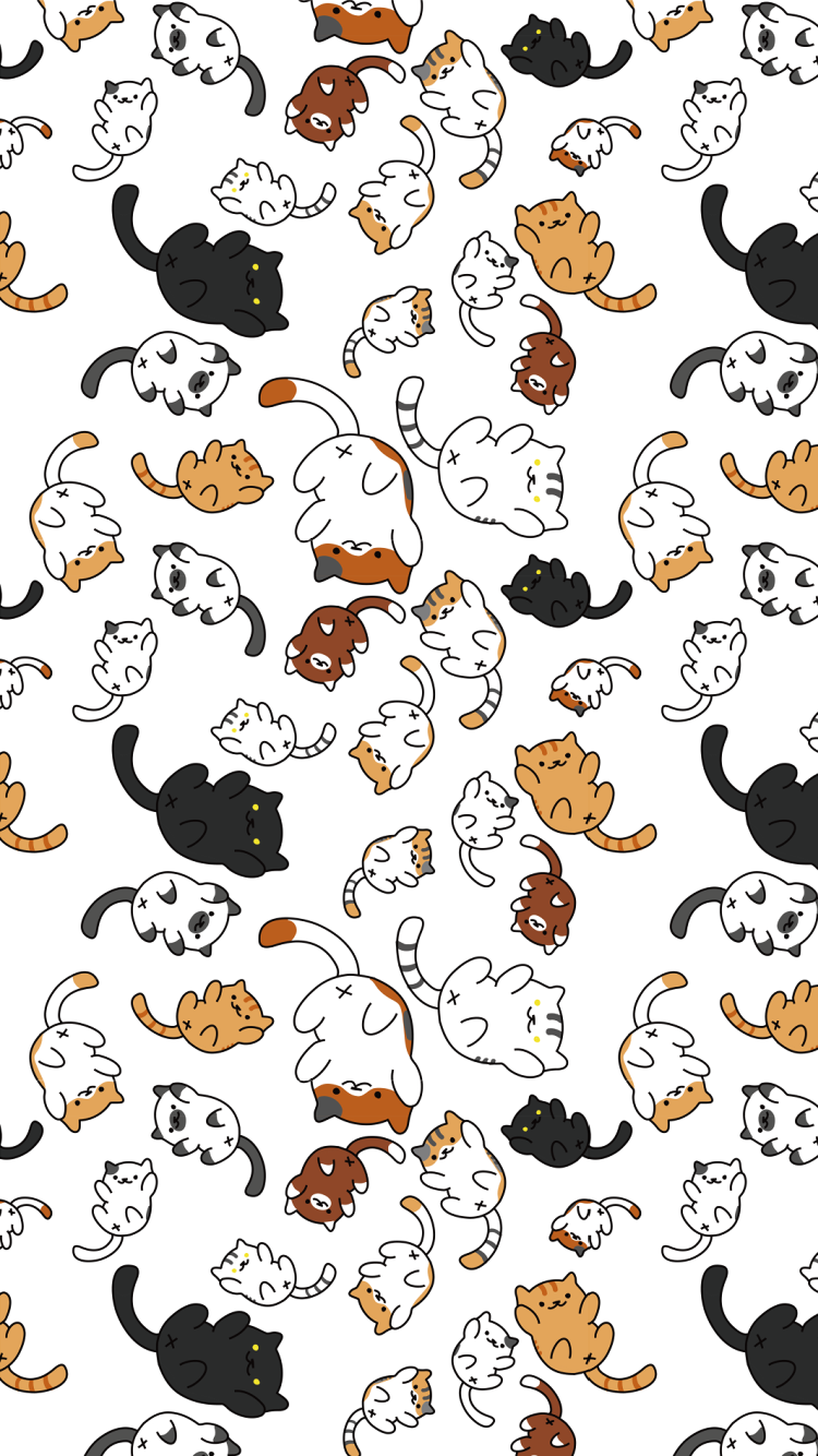 Cartoon Cat Wallpaper Hd Iphone , HD Wallpaper & Backgrounds