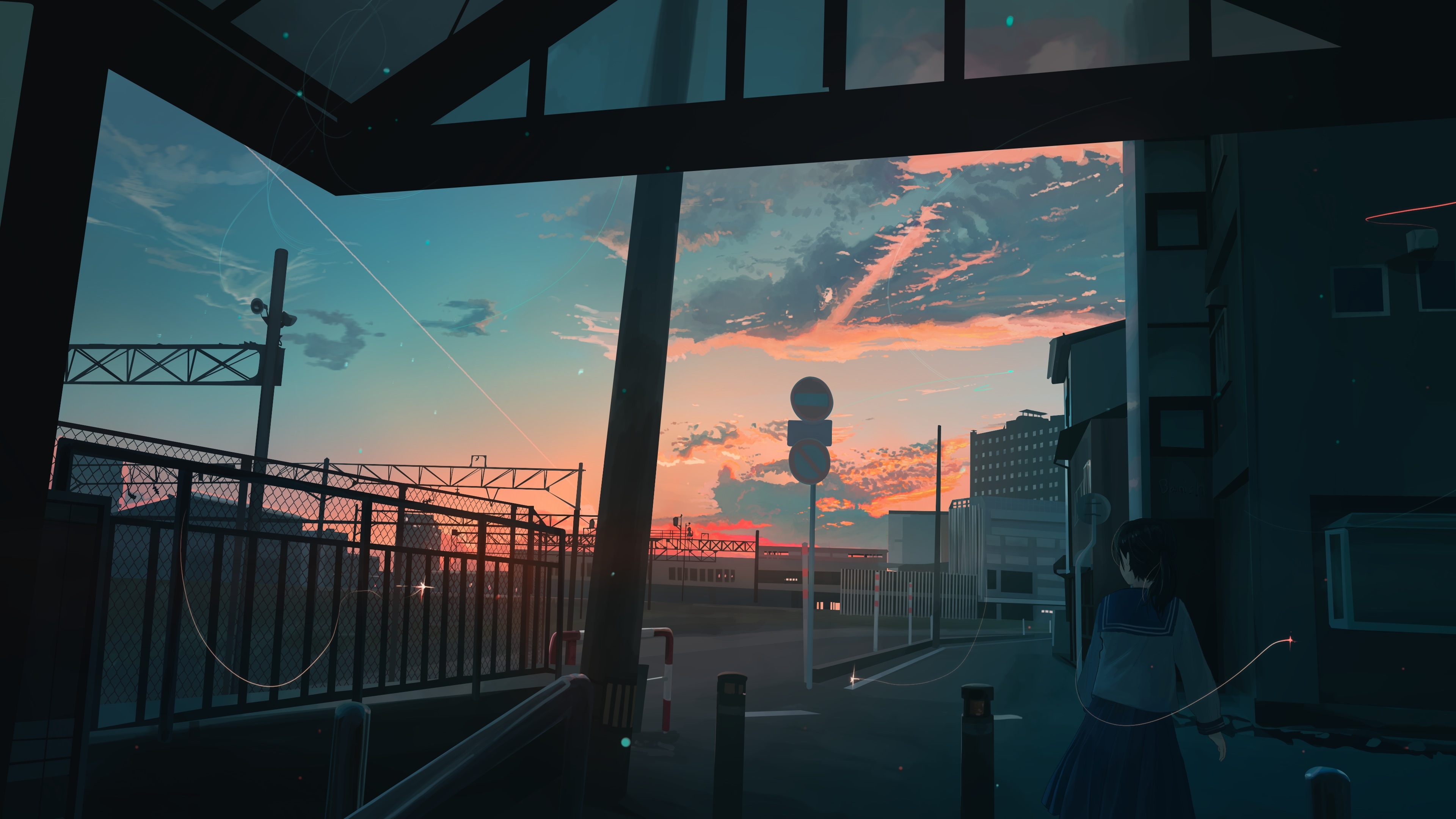Anime Scenery Download Anime Scenery, Sunset, Anime - Banishment @yokaibanish , HD Wallpaper & Backgrounds