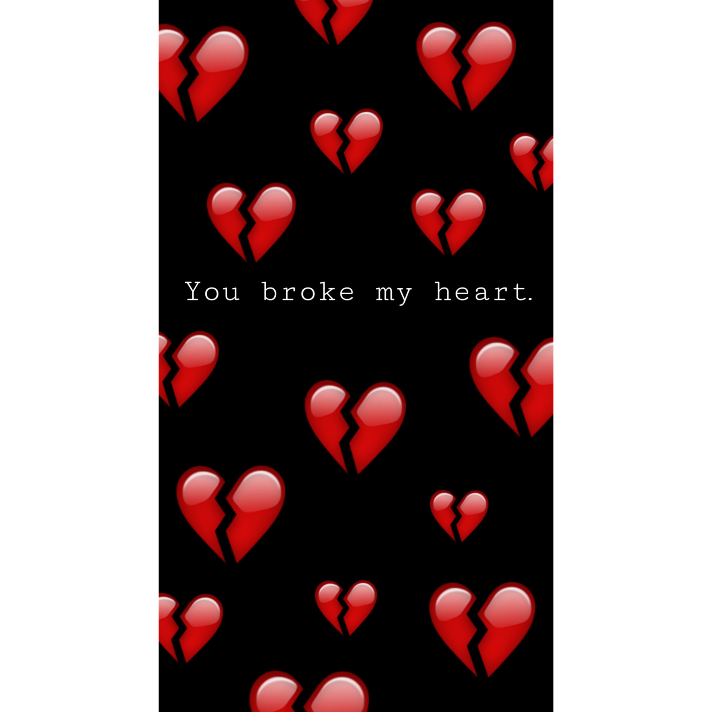 You Broke My Heart - Aesthetic Wallpaper Broken Heart , HD Wallpaper & Backgrounds