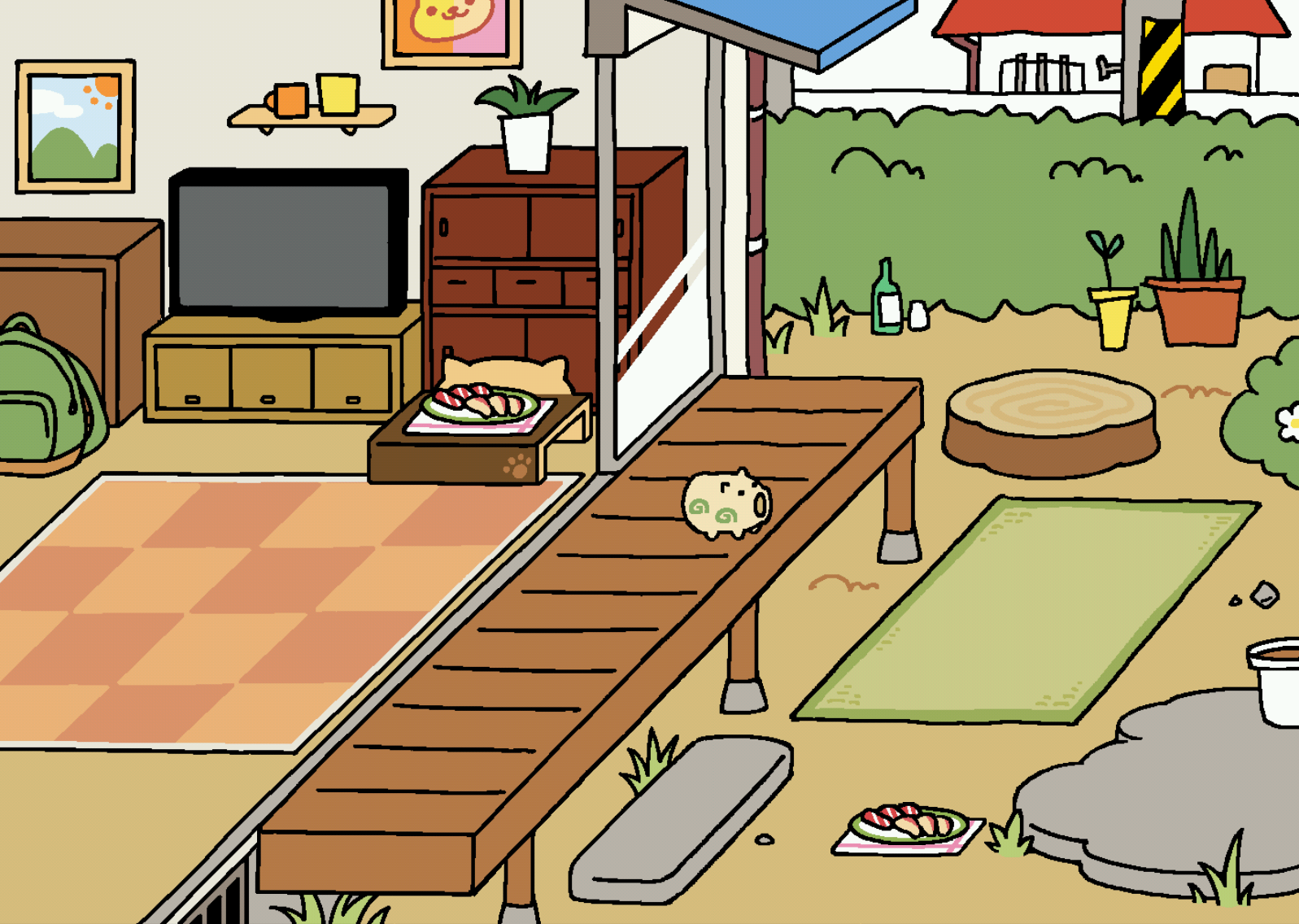 Become A Master Kitty Collector - Neko Atsume Remodel Styles , HD Wallpaper & Backgrounds