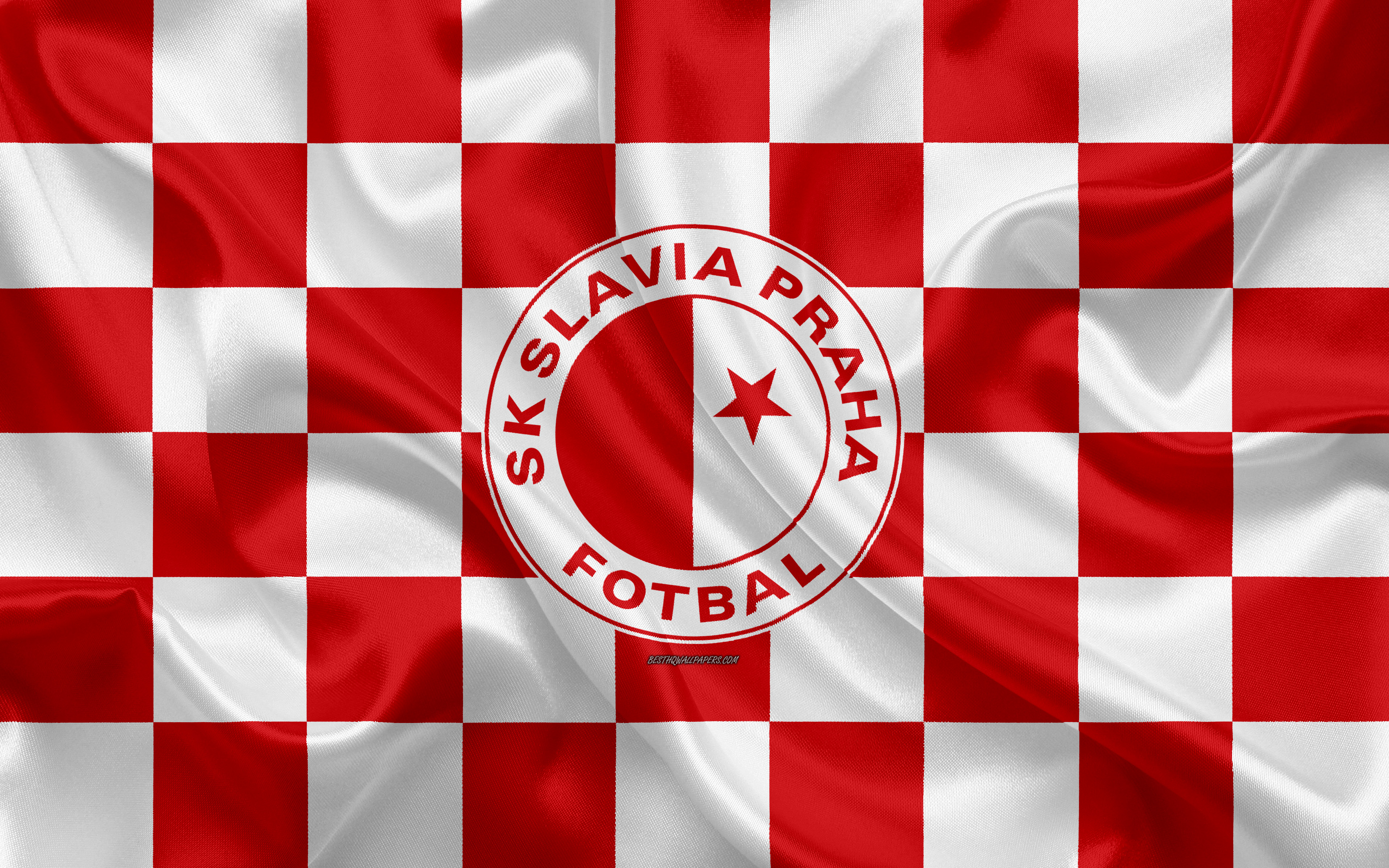 Sk Slavia Prague, 4k, Logo, Creative Art, White Red - Internacional 4k , HD Wallpaper & Backgrounds