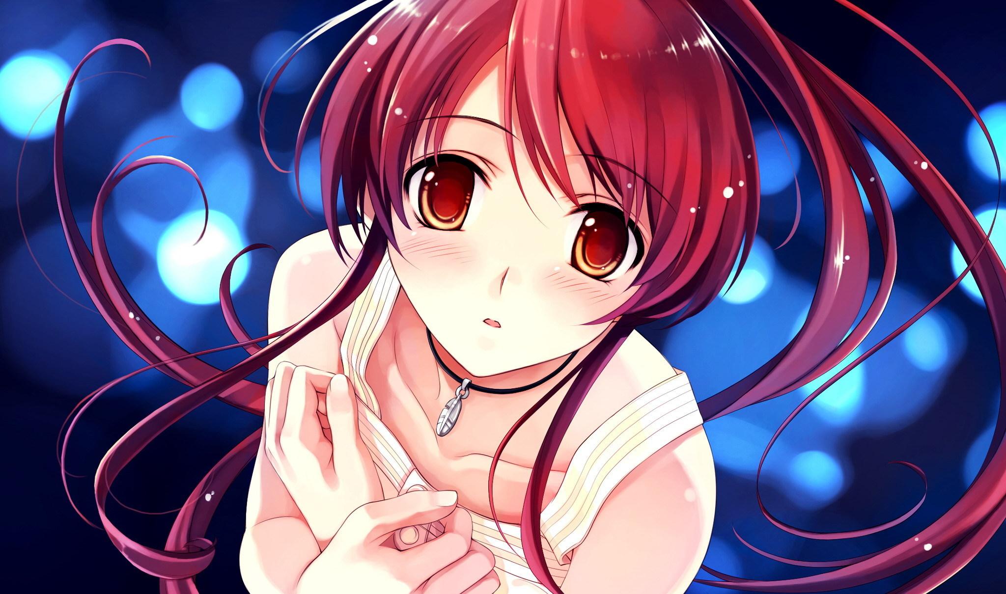 Misaki Kurehito, Deep Blue Sky & Pure White Wings, - Anime Kawaii Hd Girl , HD Wallpaper & Backgrounds