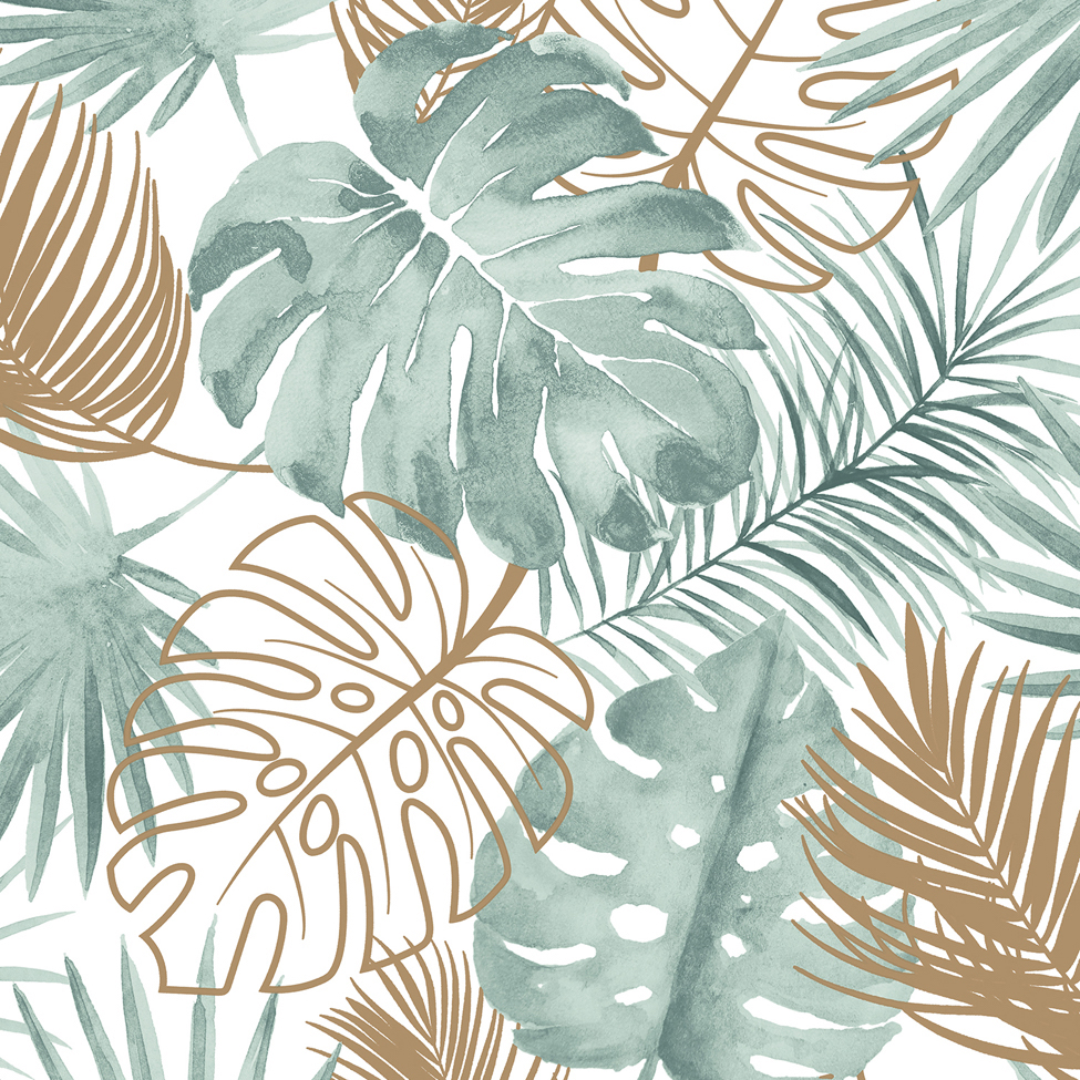 L60404 Tropical Wallpaper - Tropical Wallpaper Leaves , HD Wallpaper & Backgrounds