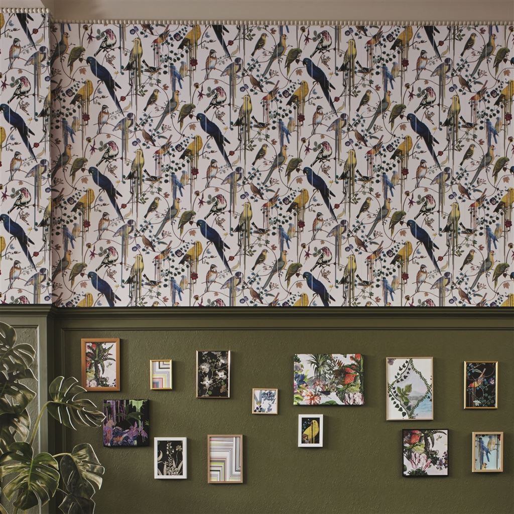 Christian Lacroix Wallpaper Birds Sinfonia Source - Christian Lacroix Bird Simfonia , HD Wallpaper & Backgrounds