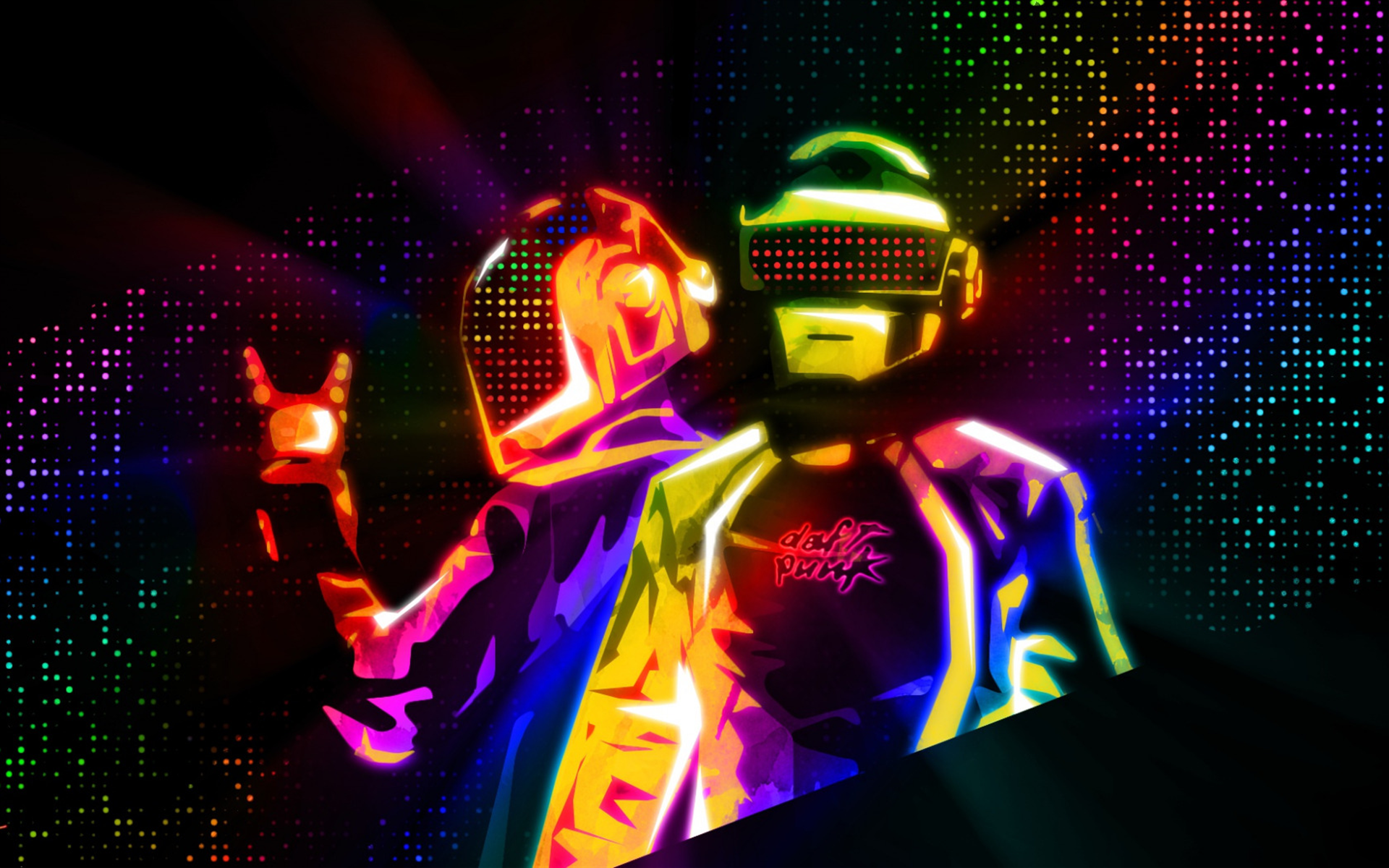 Daft Punk, Edm, Neon Light, Creative Art, French Musical - Daft Punk Wallpaper Neon , HD Wallpaper & Backgrounds